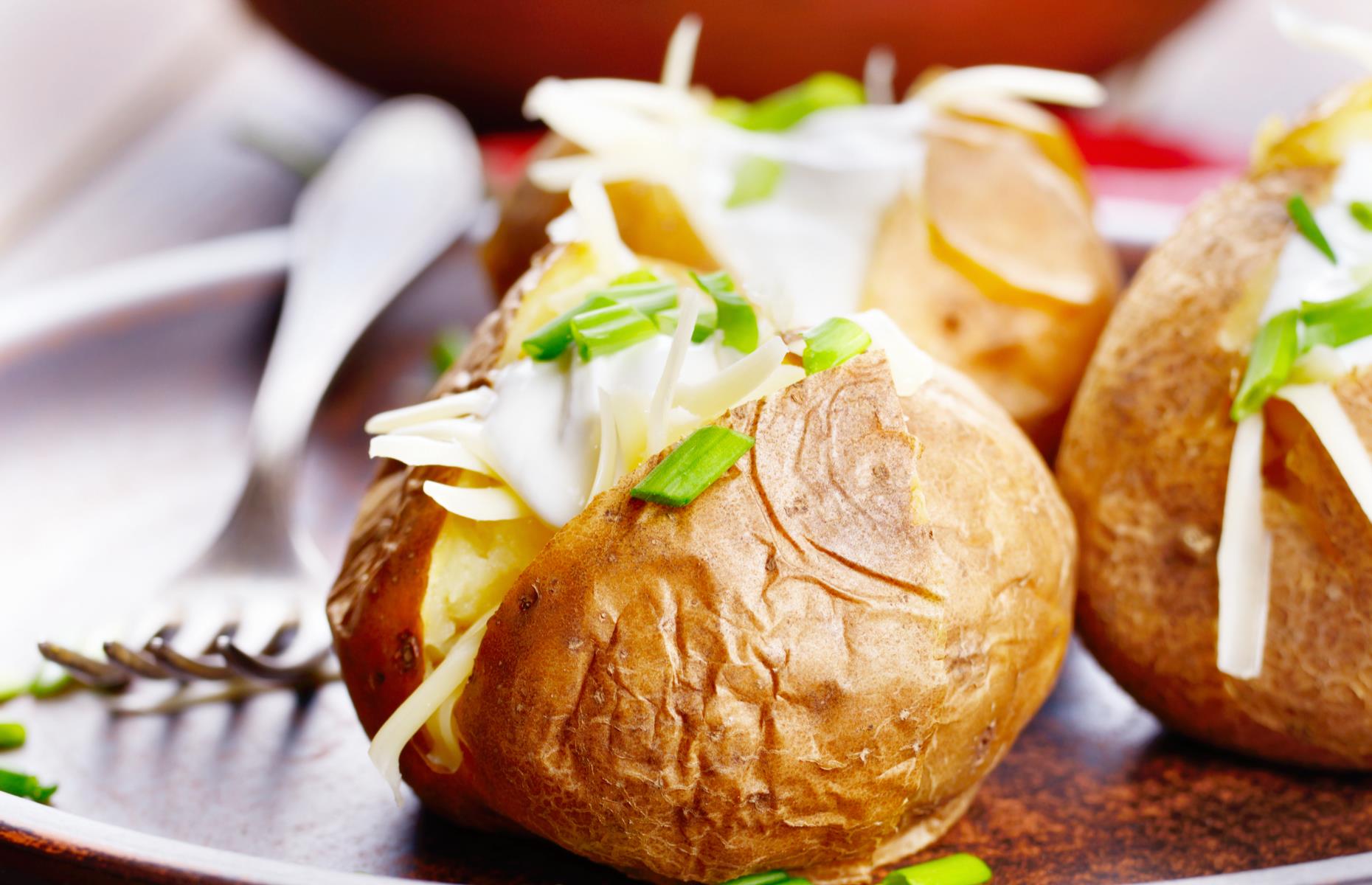 Loaded jacket potatoes