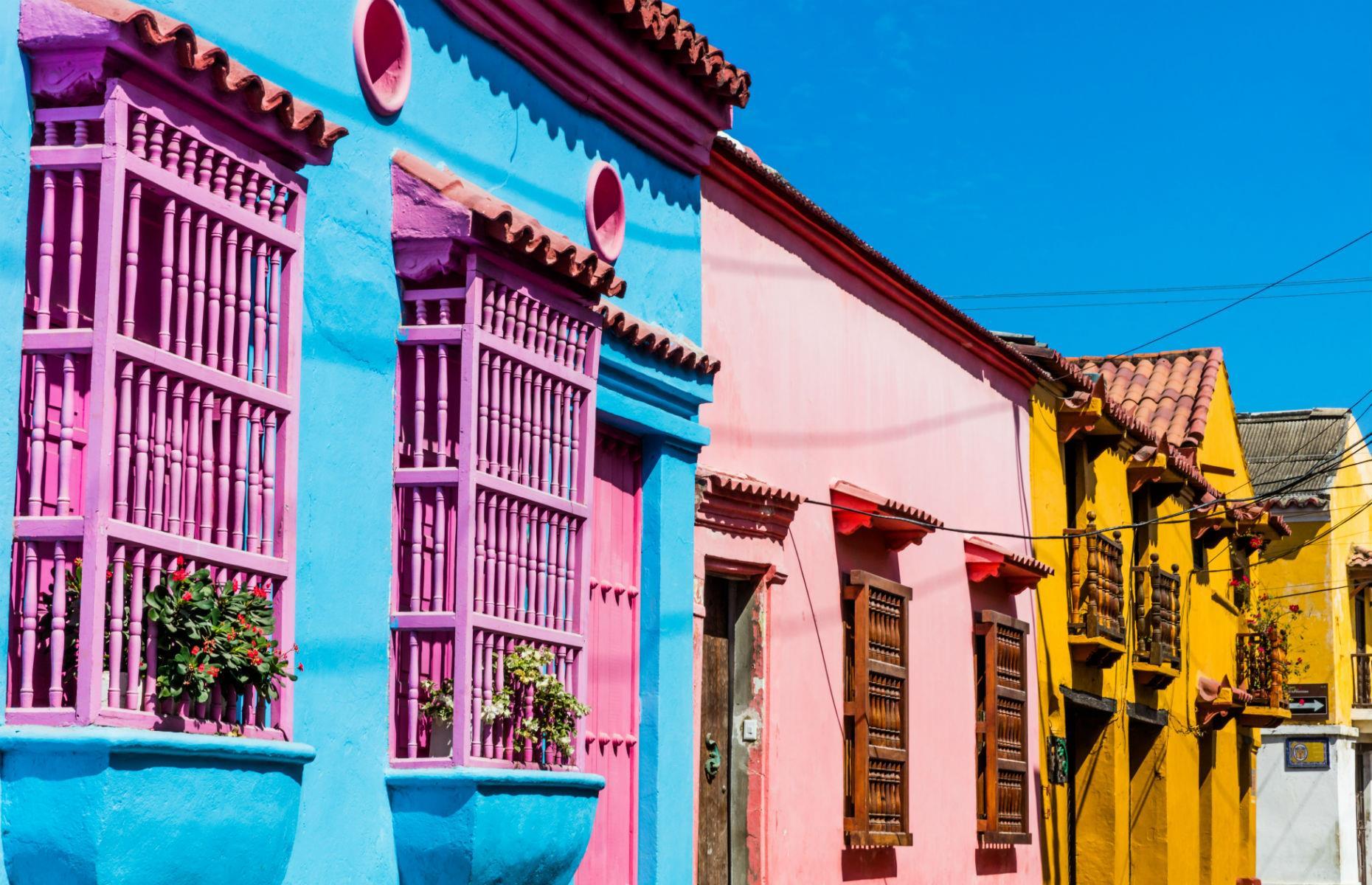 Getsemani houses, Cartagena, Colombia