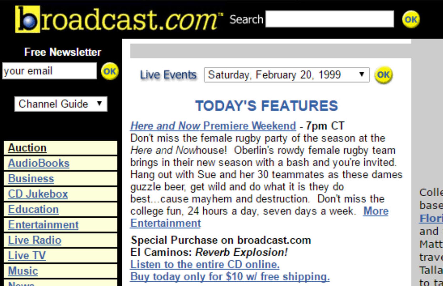 Yahoo & Broadcast.com in 1999