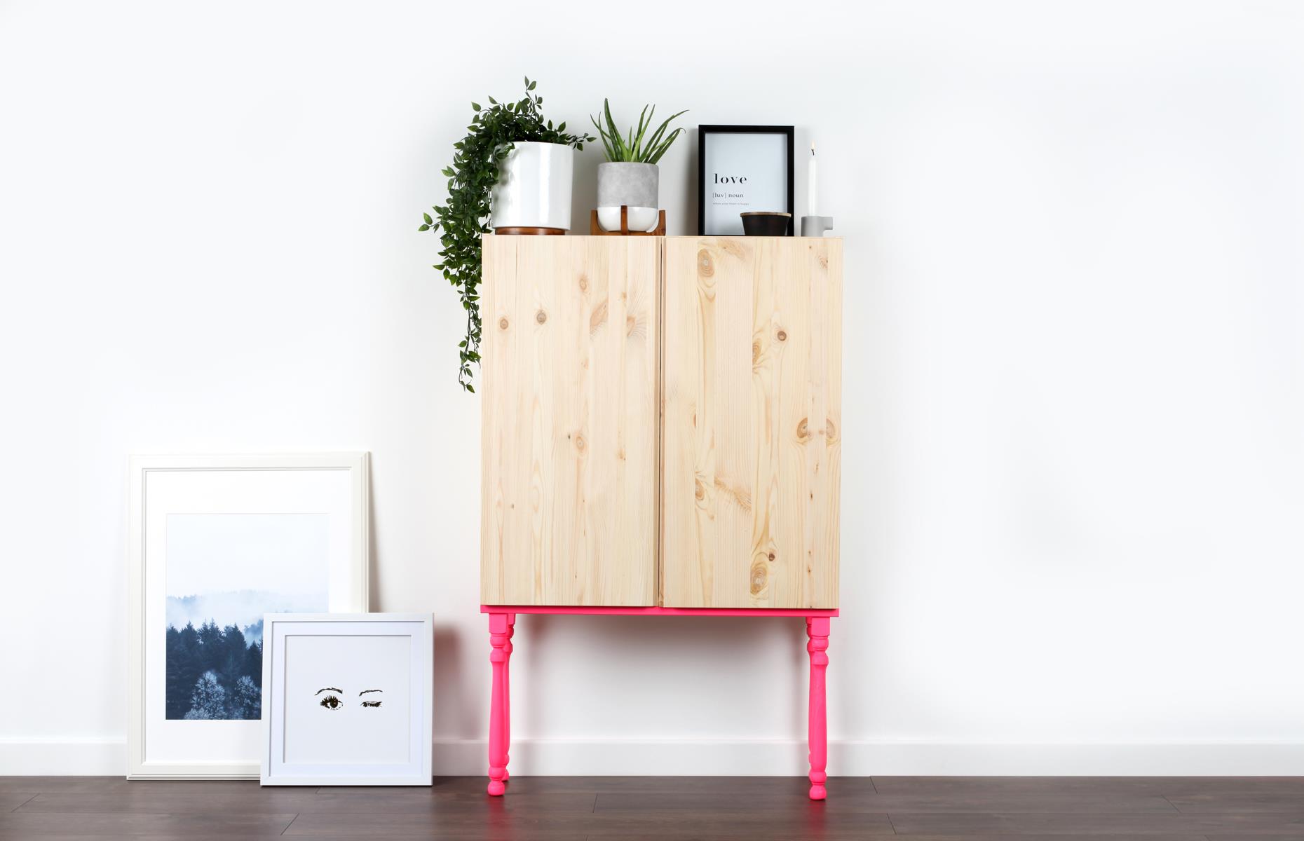 Raise an IVAR cabinet with bright legs