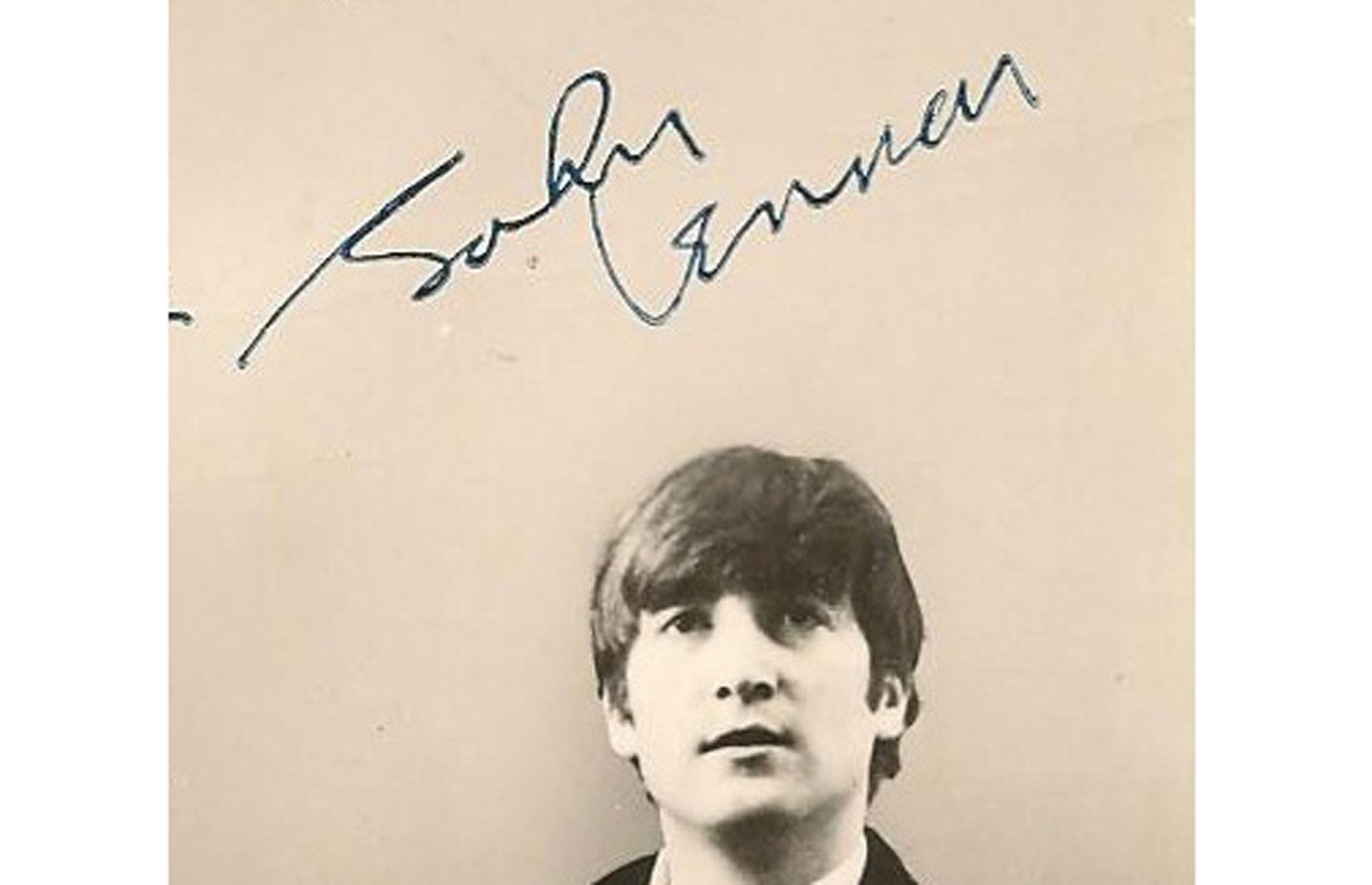Identifying fake John Lennon autographs 