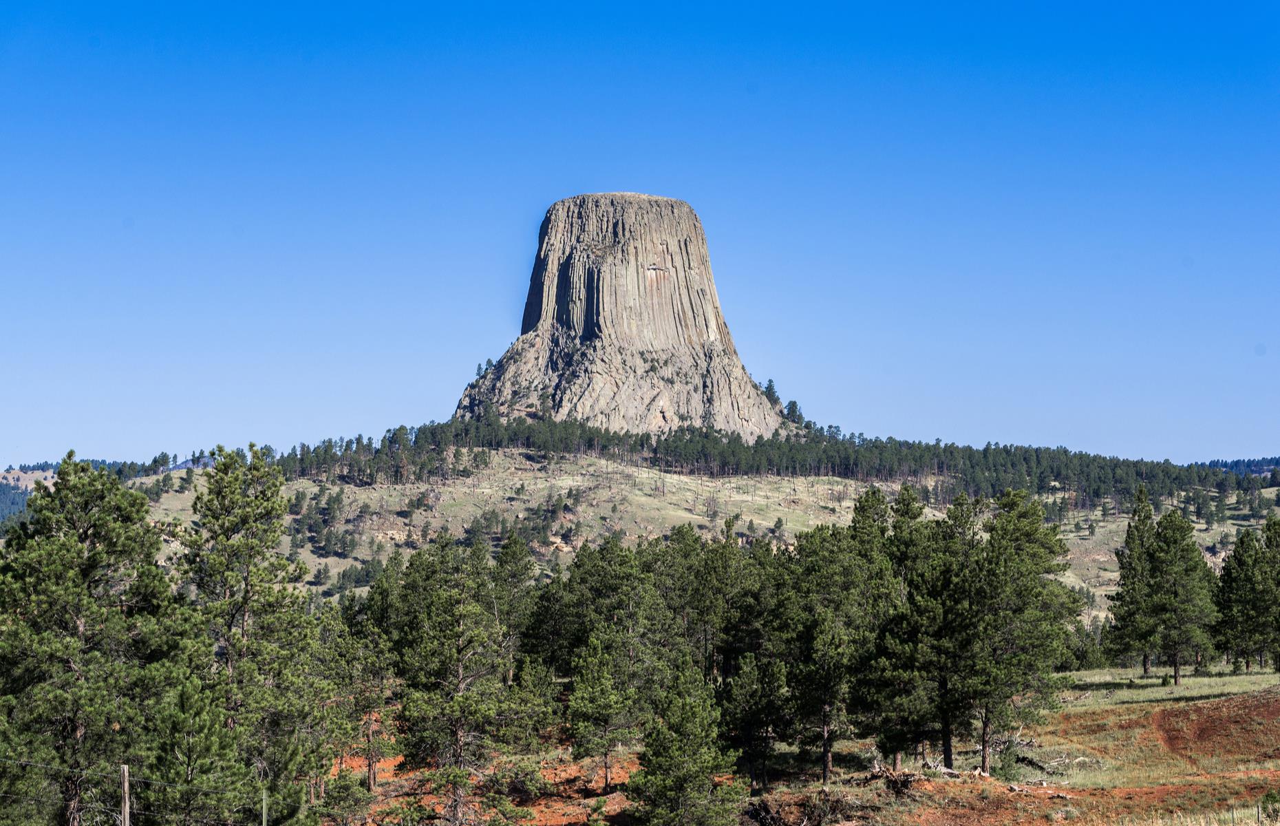 Gaze up at Wyoming's Devils Tower rather than Yosemite's Half Dome