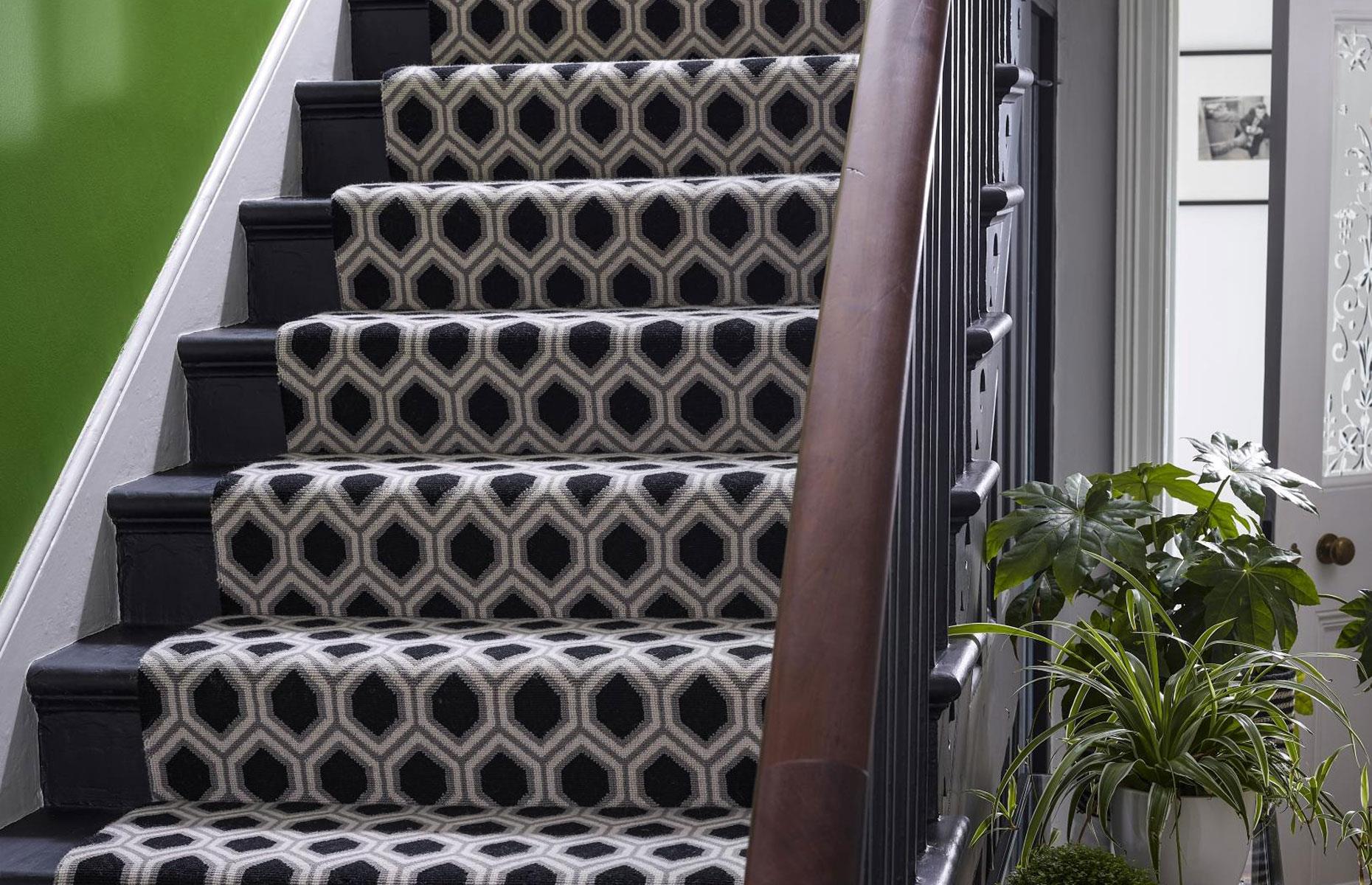 Staircase with a runner