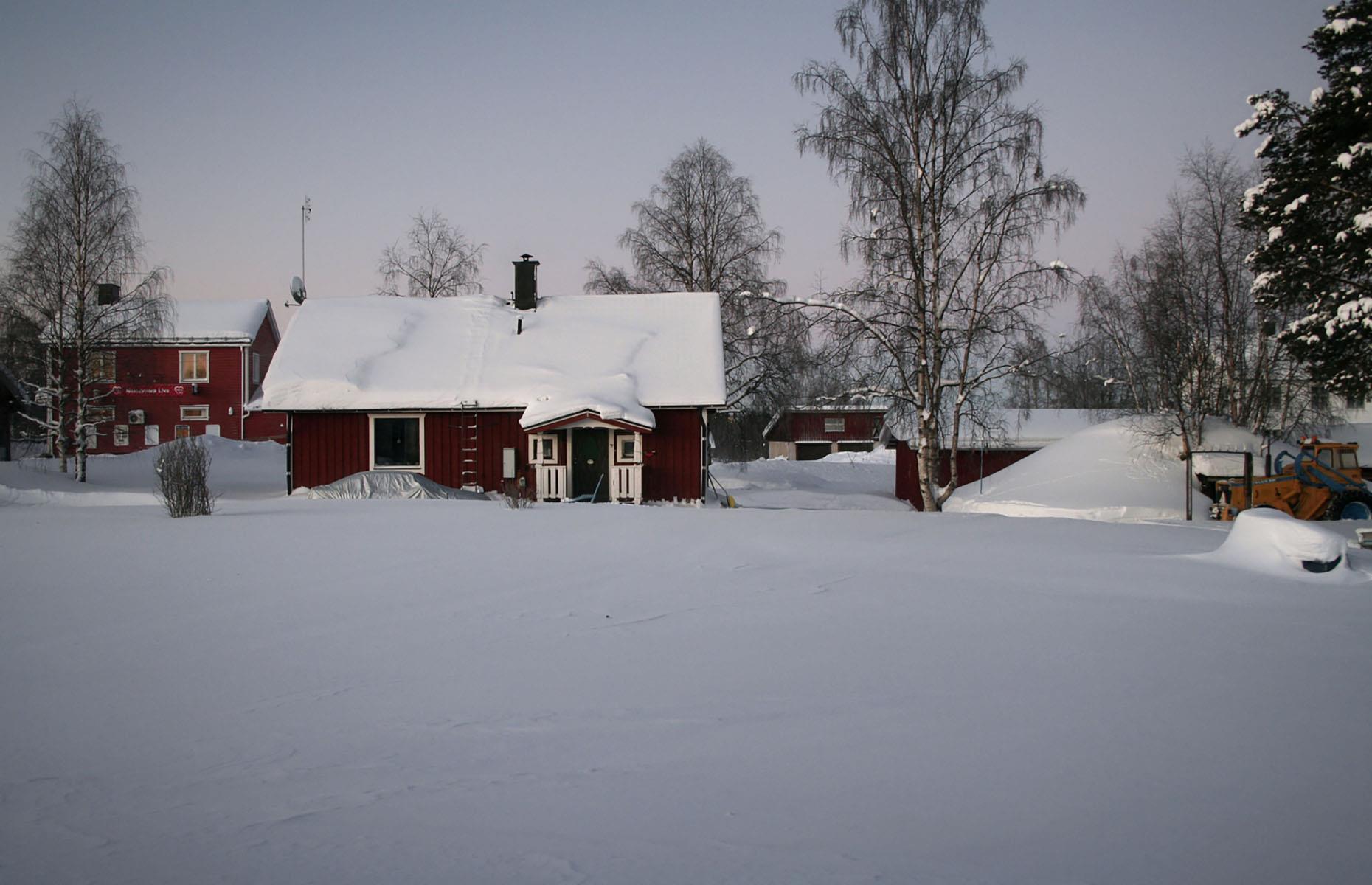 Snow-proof houses, Kiruna, Sweden