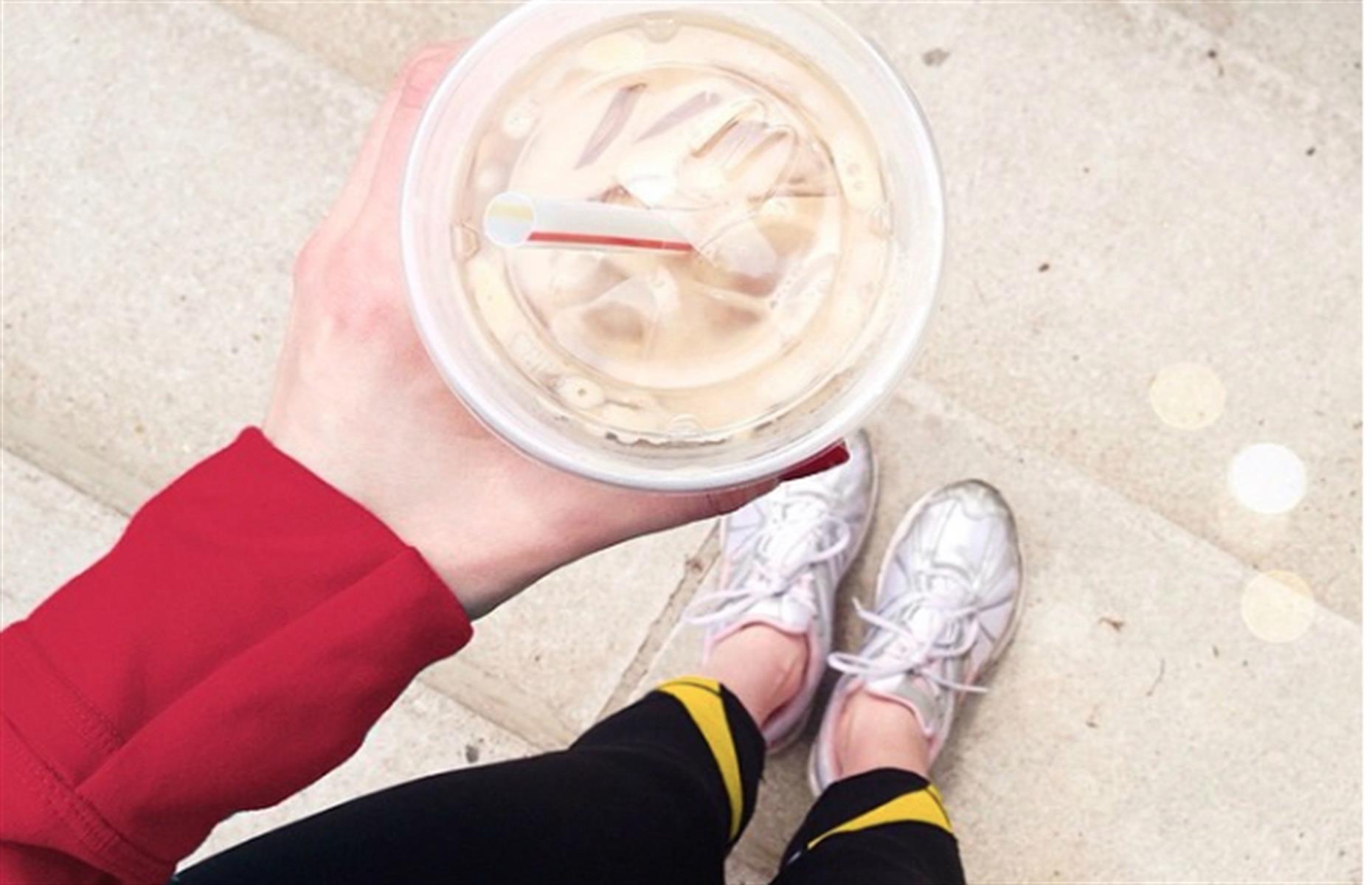 670 calories: Large McCafé caramel frappe (USA)