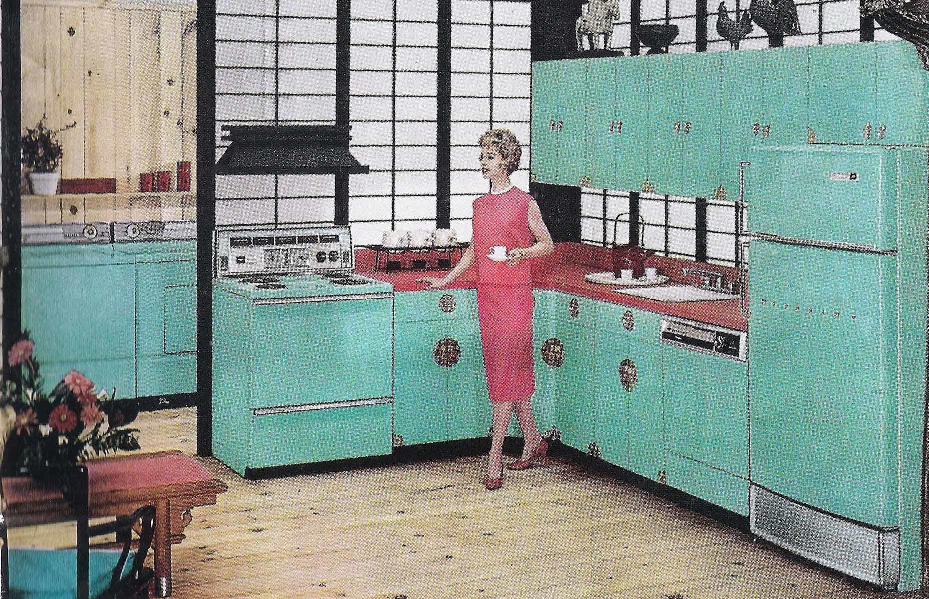 Then: colourful kitchen appliances