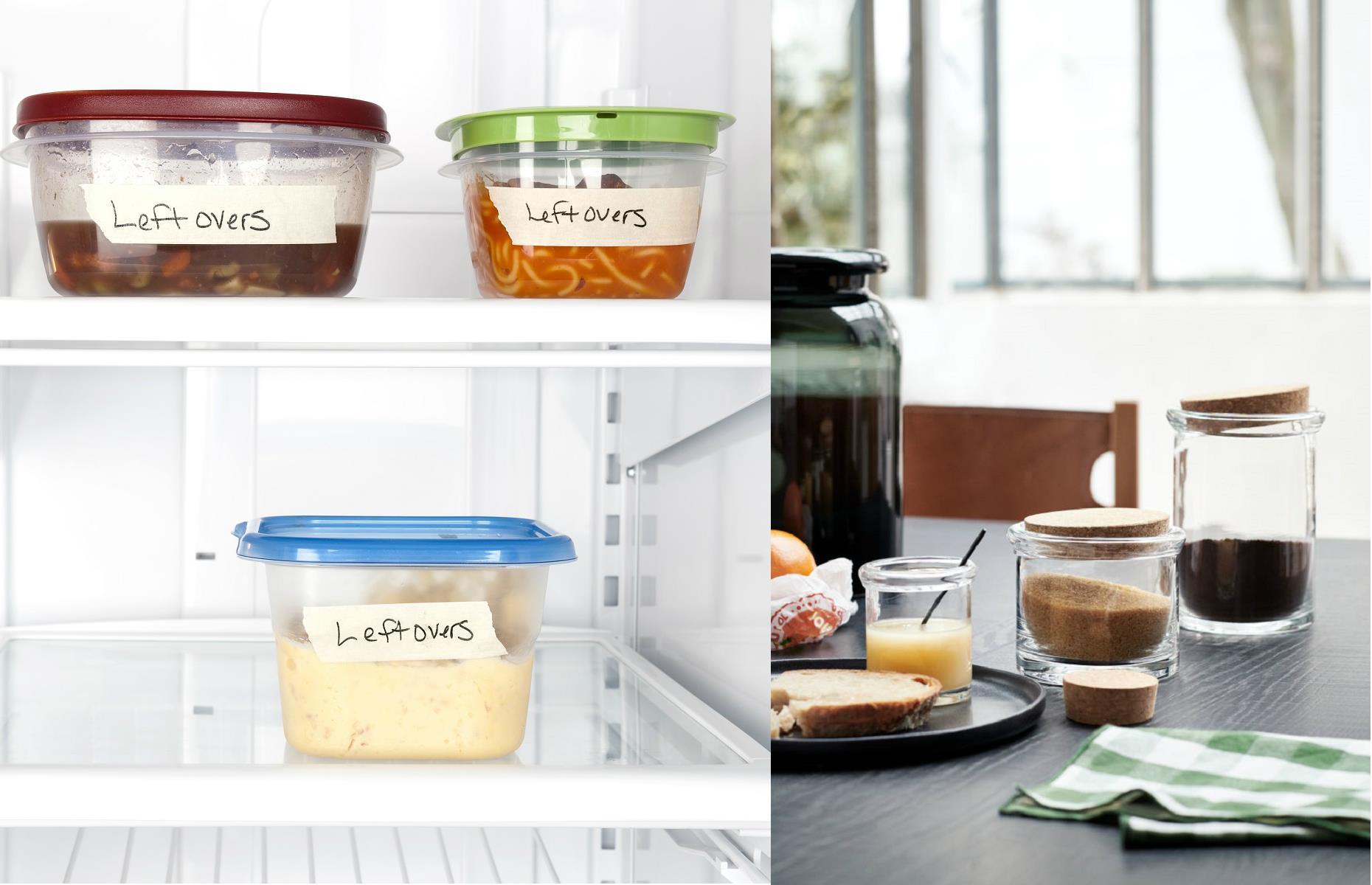 Swap plastic storage containers for glass containers  