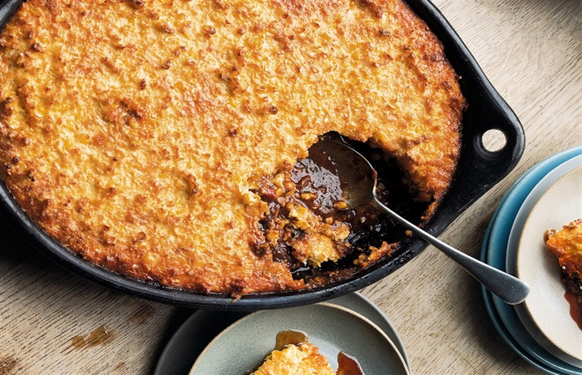 7. Slow-cooked chicken with corn crust