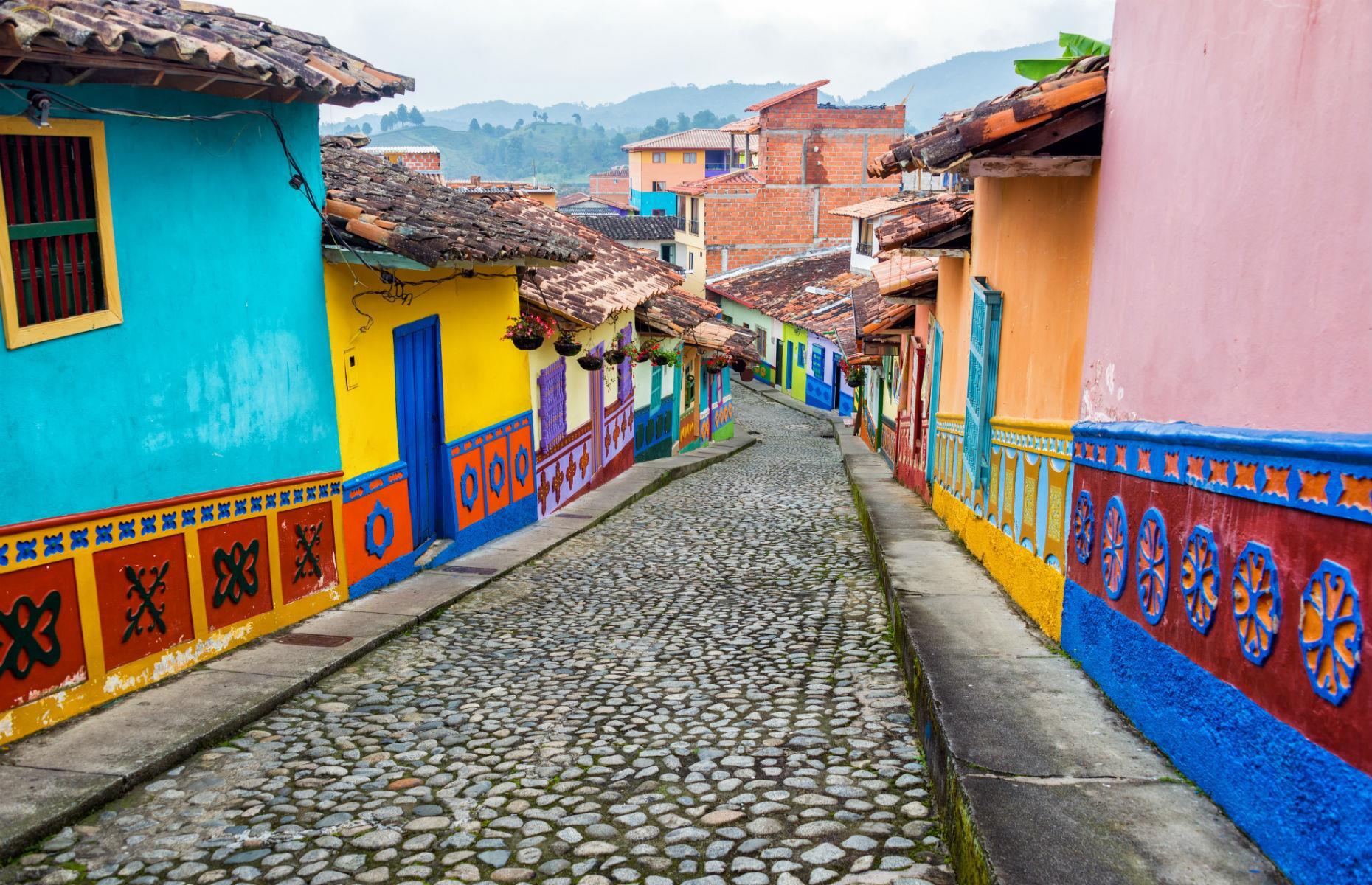 Colonial houses, Guatapé, Colombia
