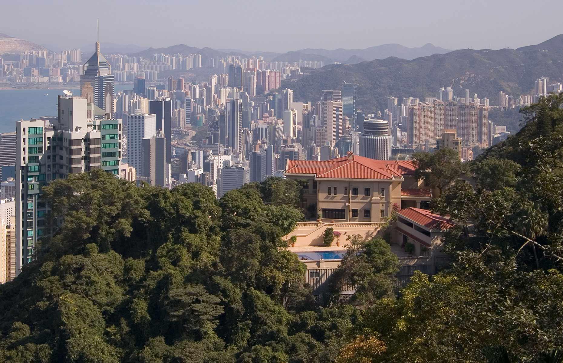 The Peak: elevated above the city sprawl