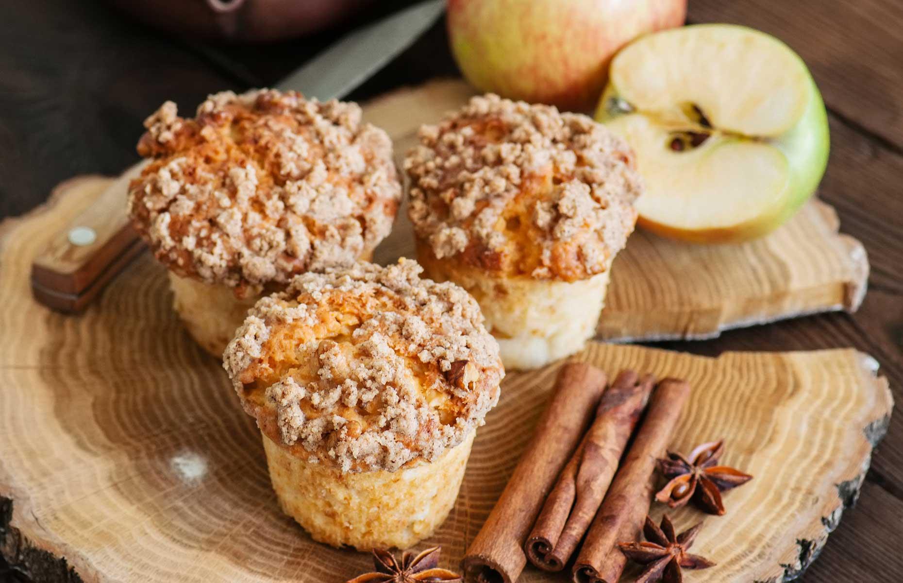 Spiced beetroot and apple muffins