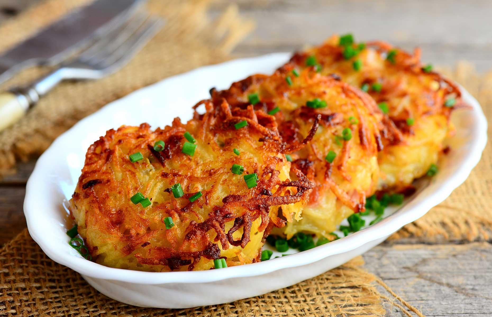 Potato, ham and apple rösti