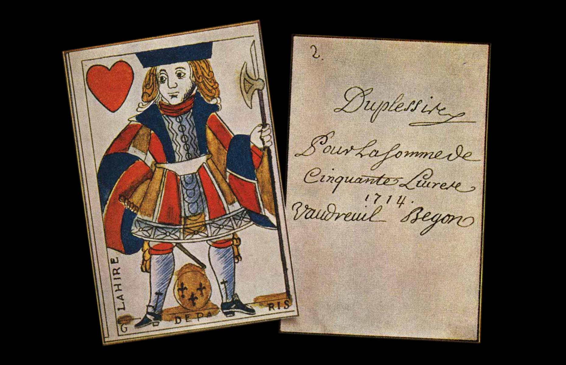 The earliest official paper currency in Canada was a playing card