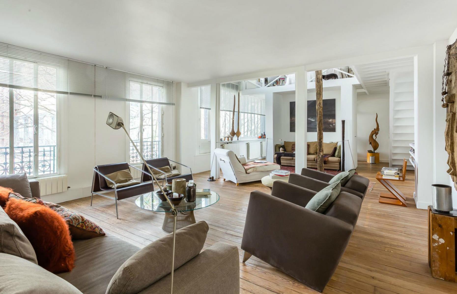 Sun-soaked warehouse home, Paris, France