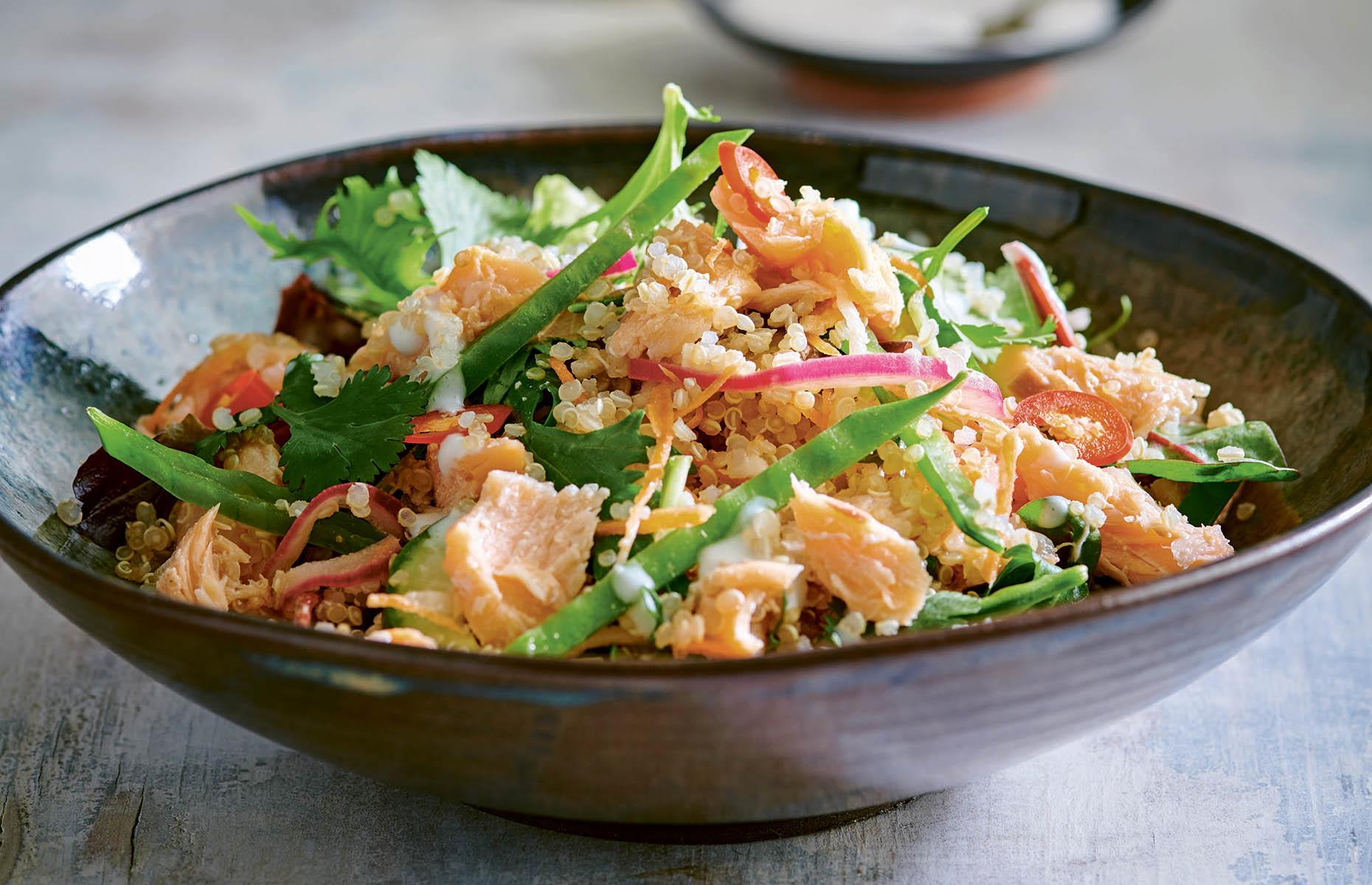 Salmon quinoa salad
