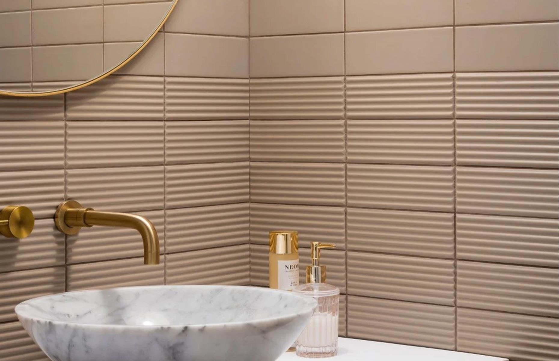 Beautify the bathroom with tactile tiles