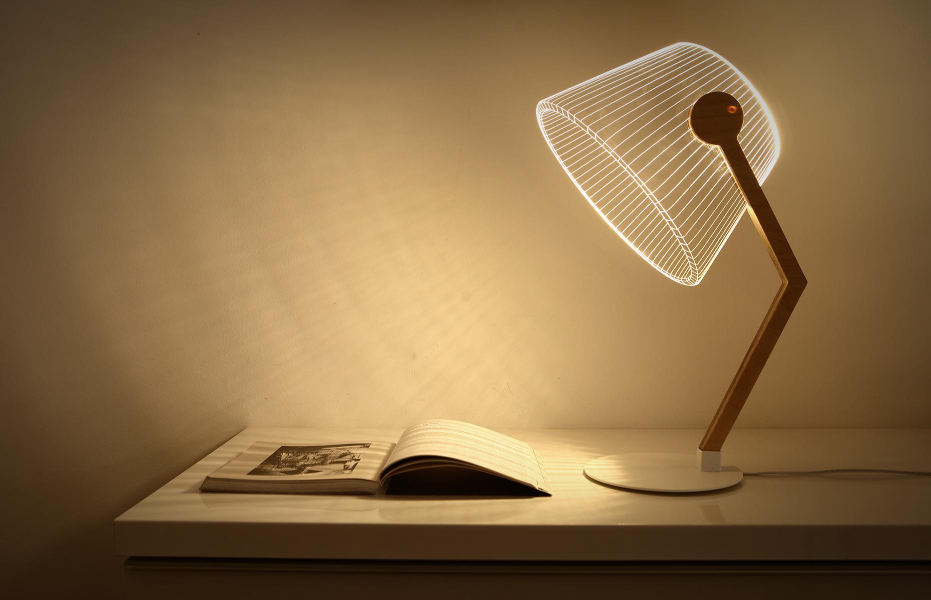 An optical illusion lamp by Studio Cheha