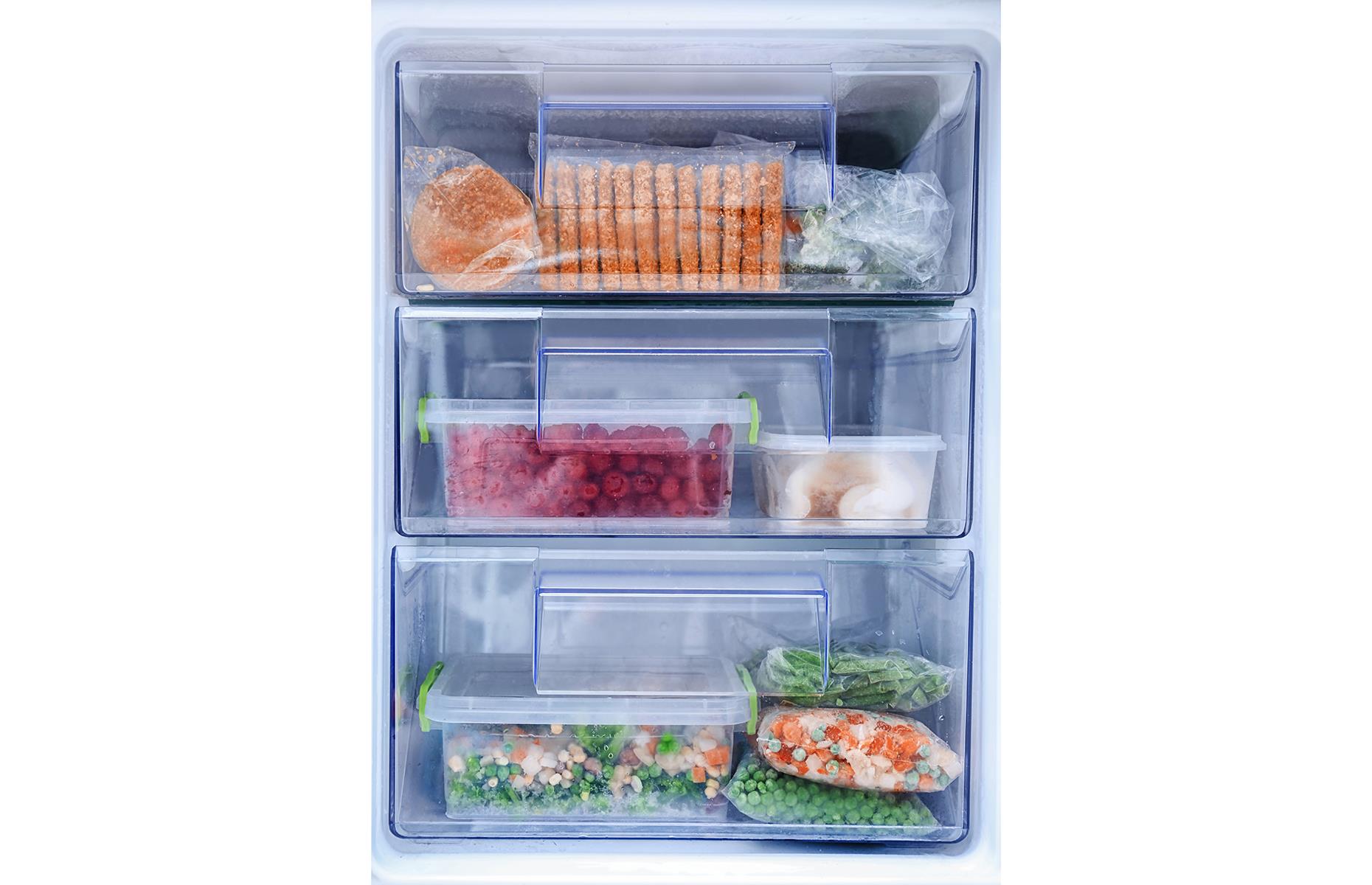Divide the freezer into zones