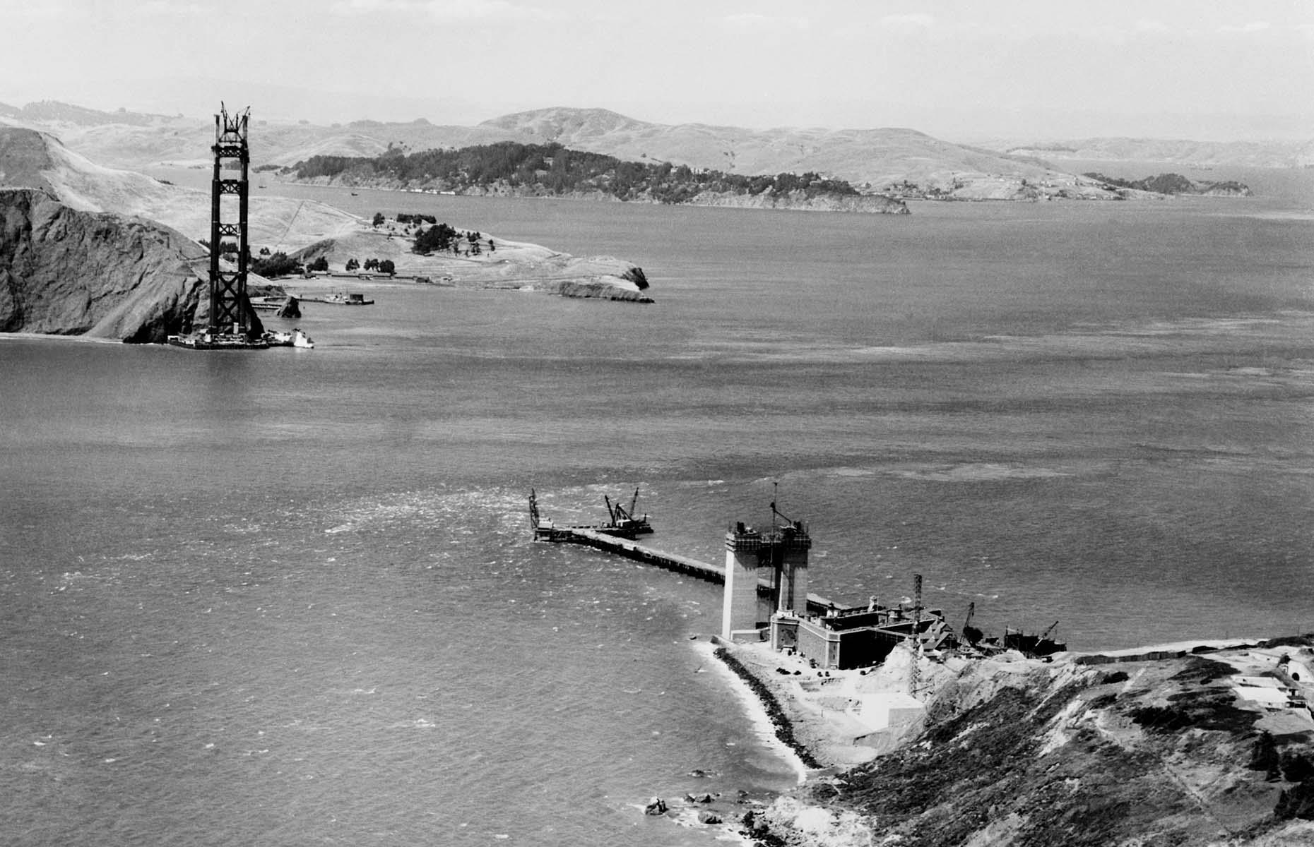 1933: Work begins on the Golden Gate Bridge