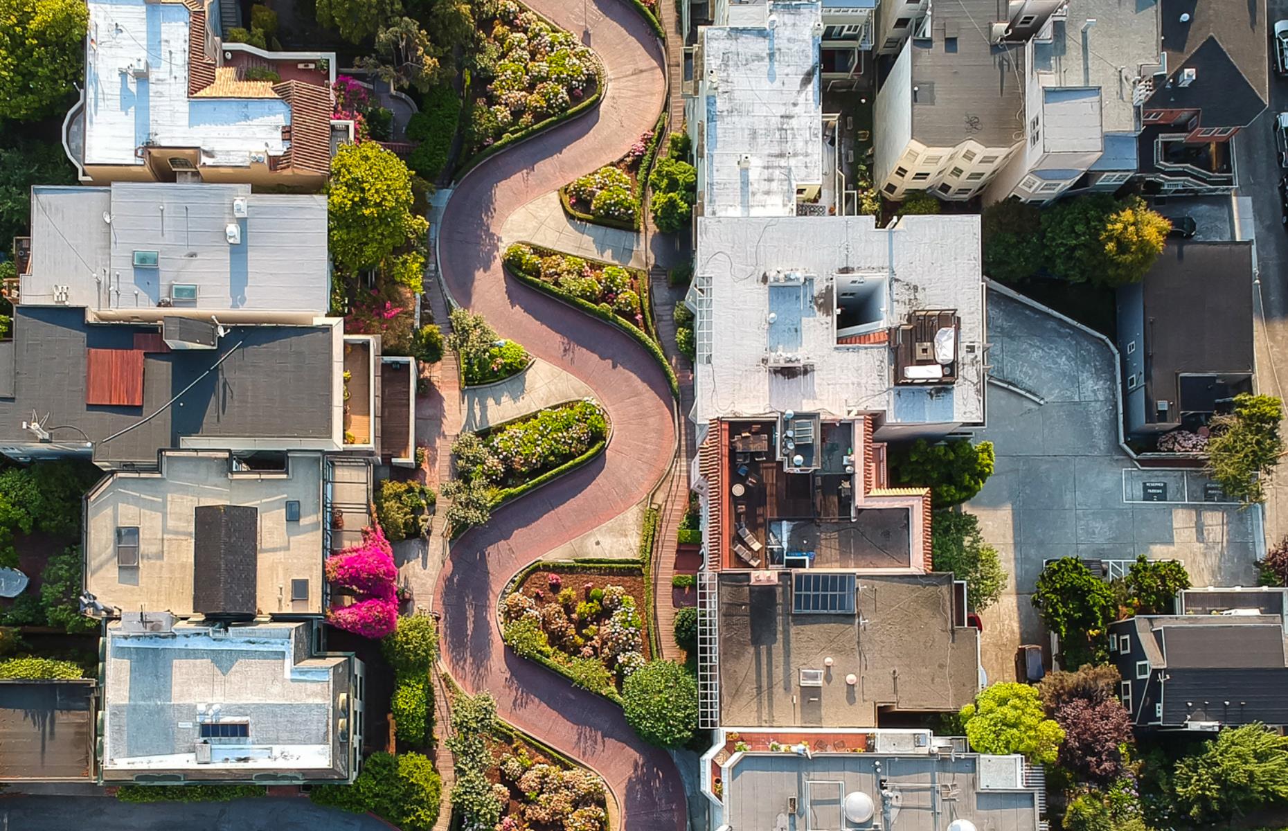 Lombard Street, San Francisco, California, USA