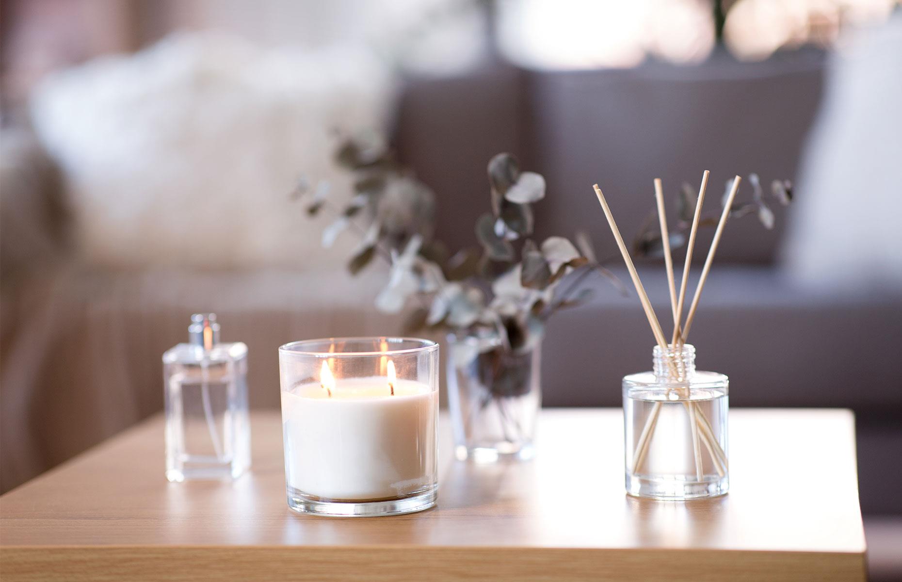 Sort through scented candles