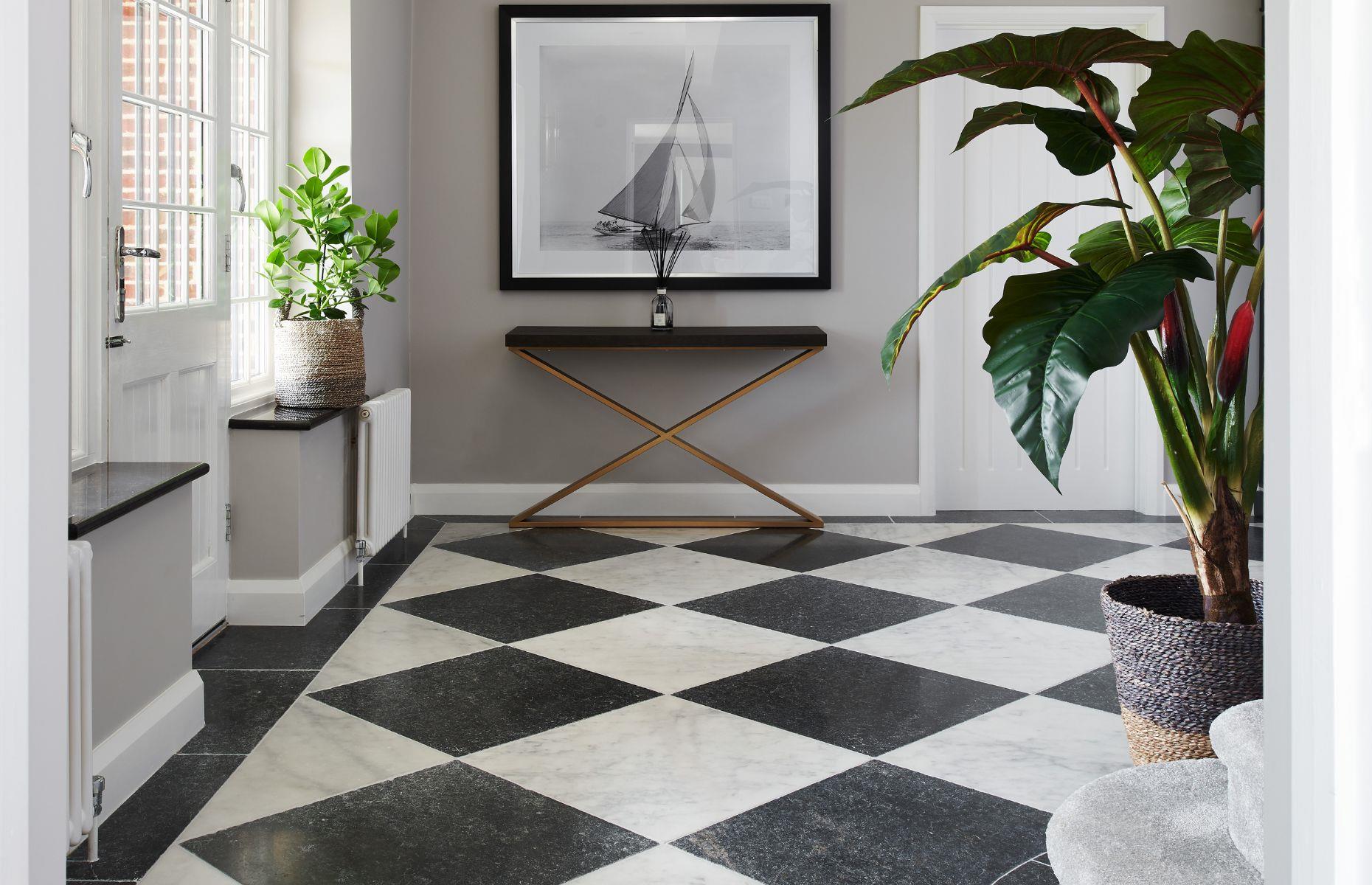 Add luxury with monochrome marble