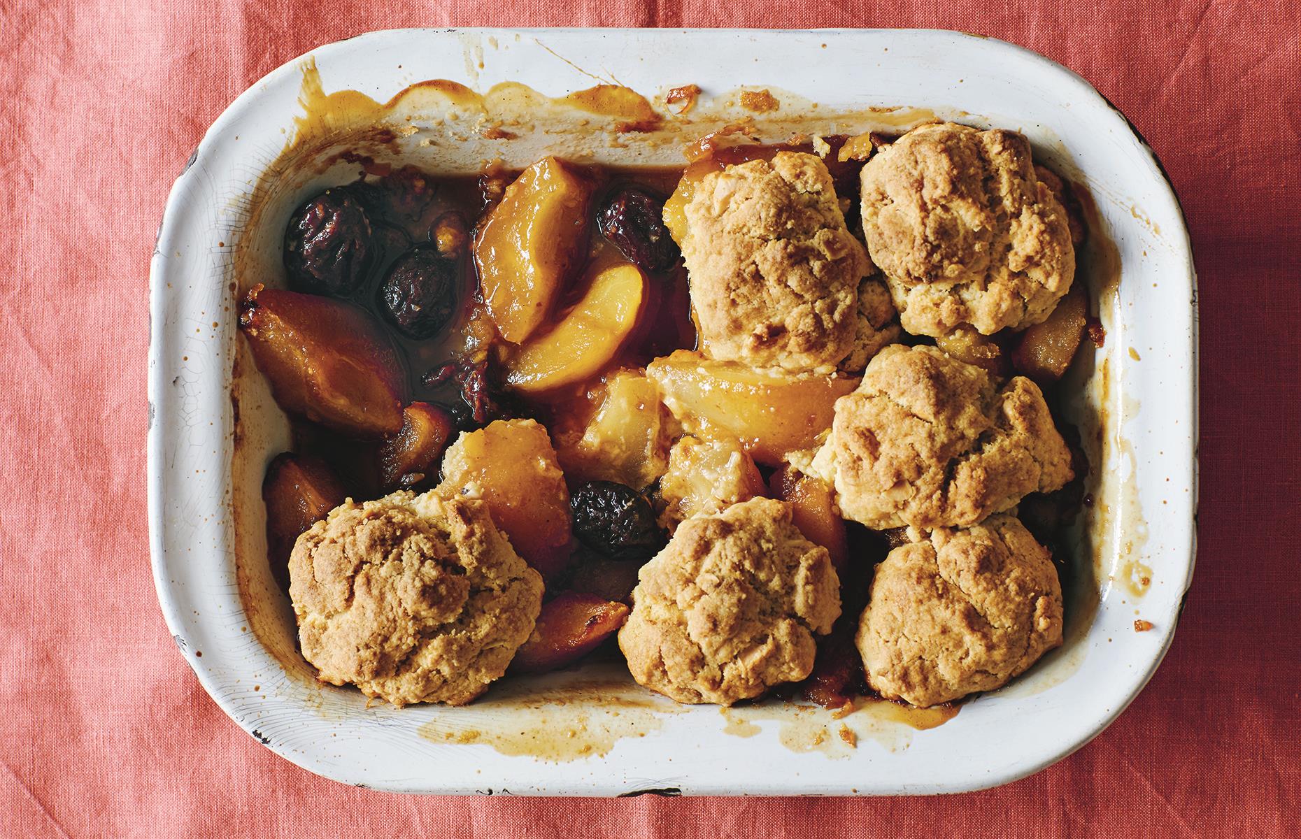 26. Pear and prune cobbler