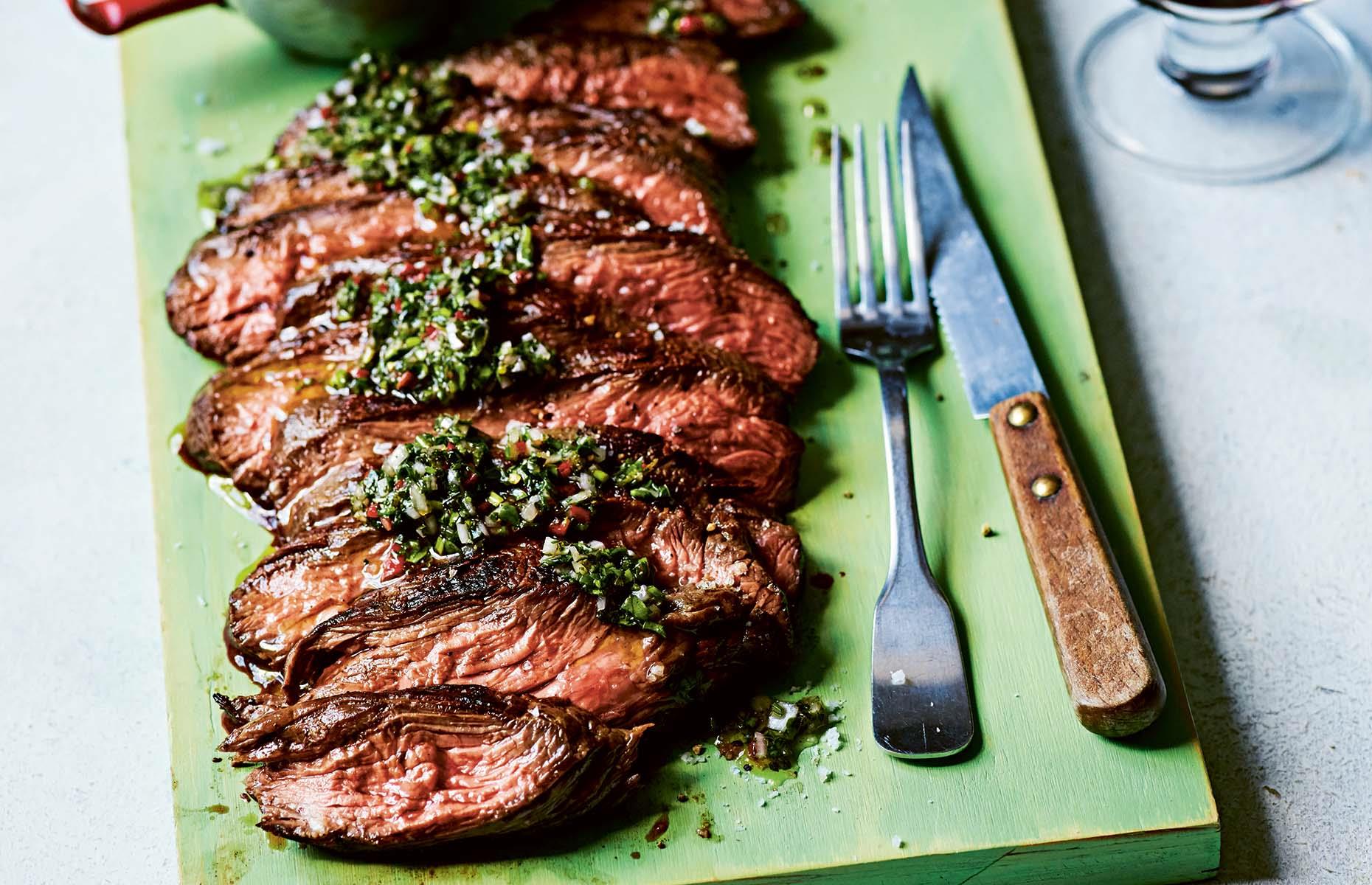 Skirt steak with chimichurri