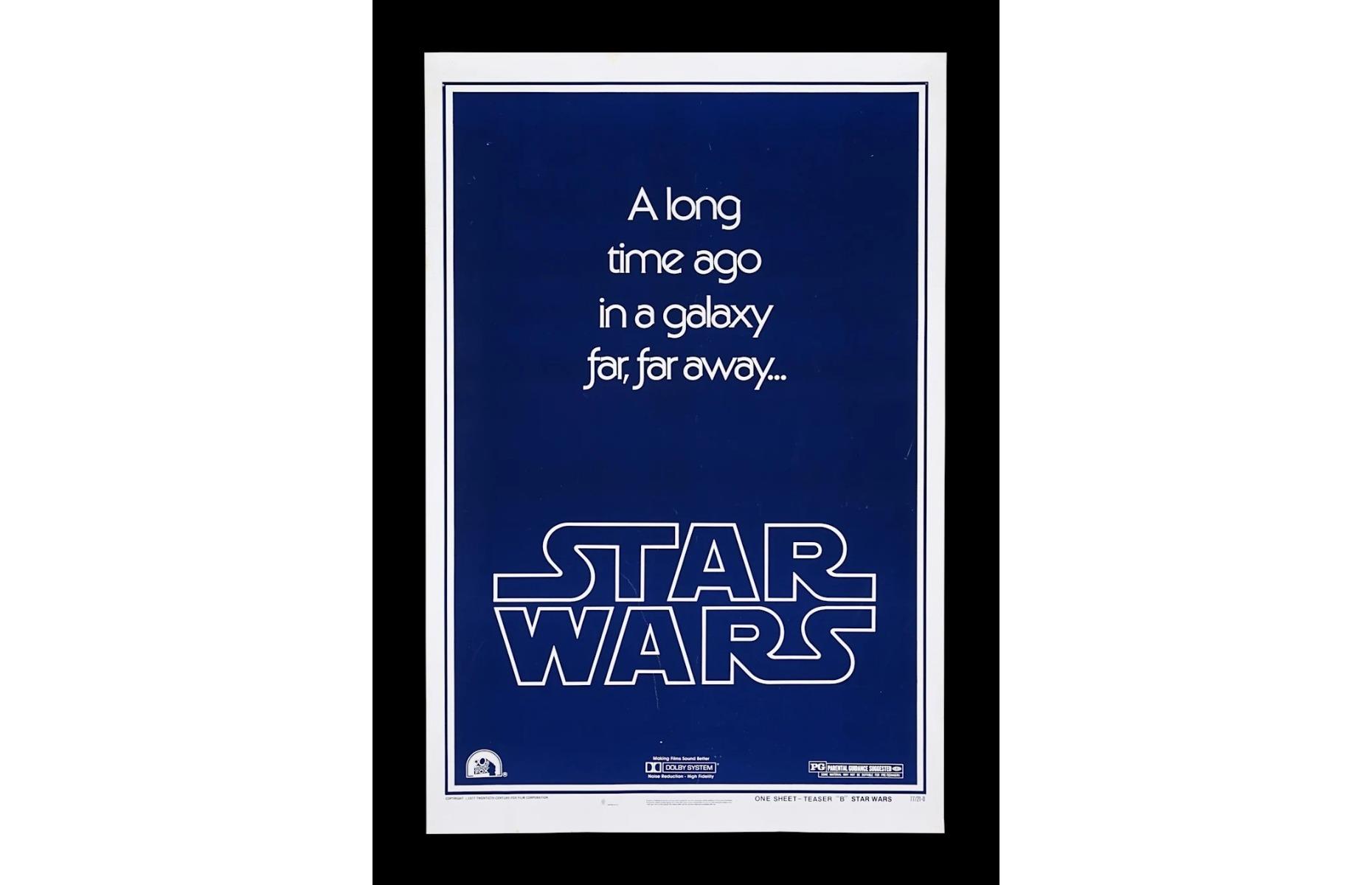 Star Wars (American Poster, 1977): $4,426 (£3,250)