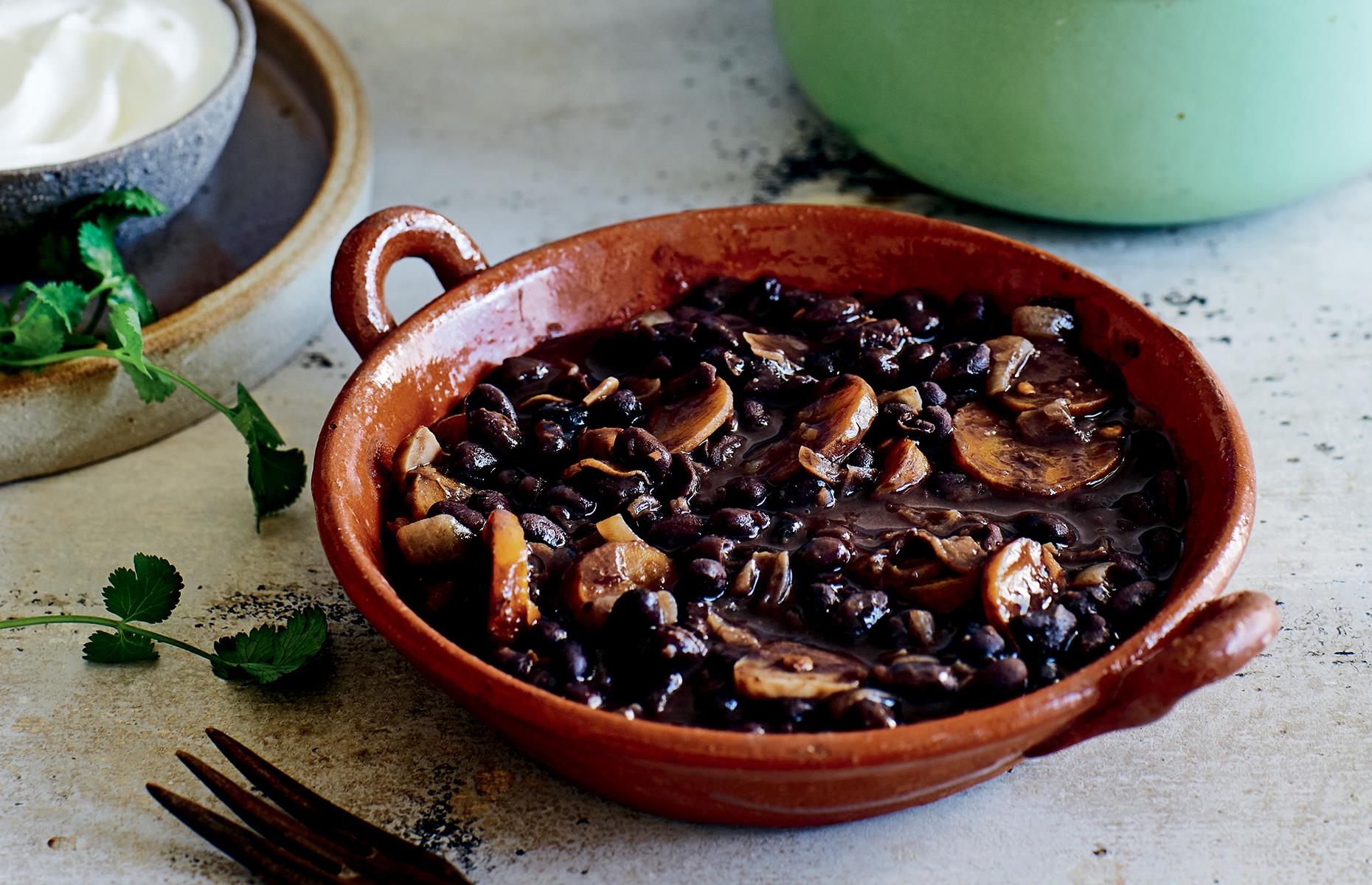 Smoky black beans