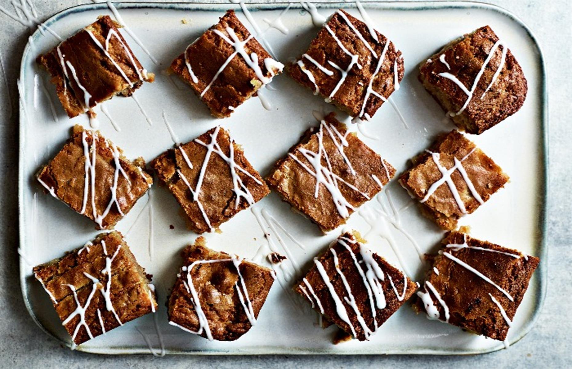 37. White chocolate, peanut butter and banana blondies