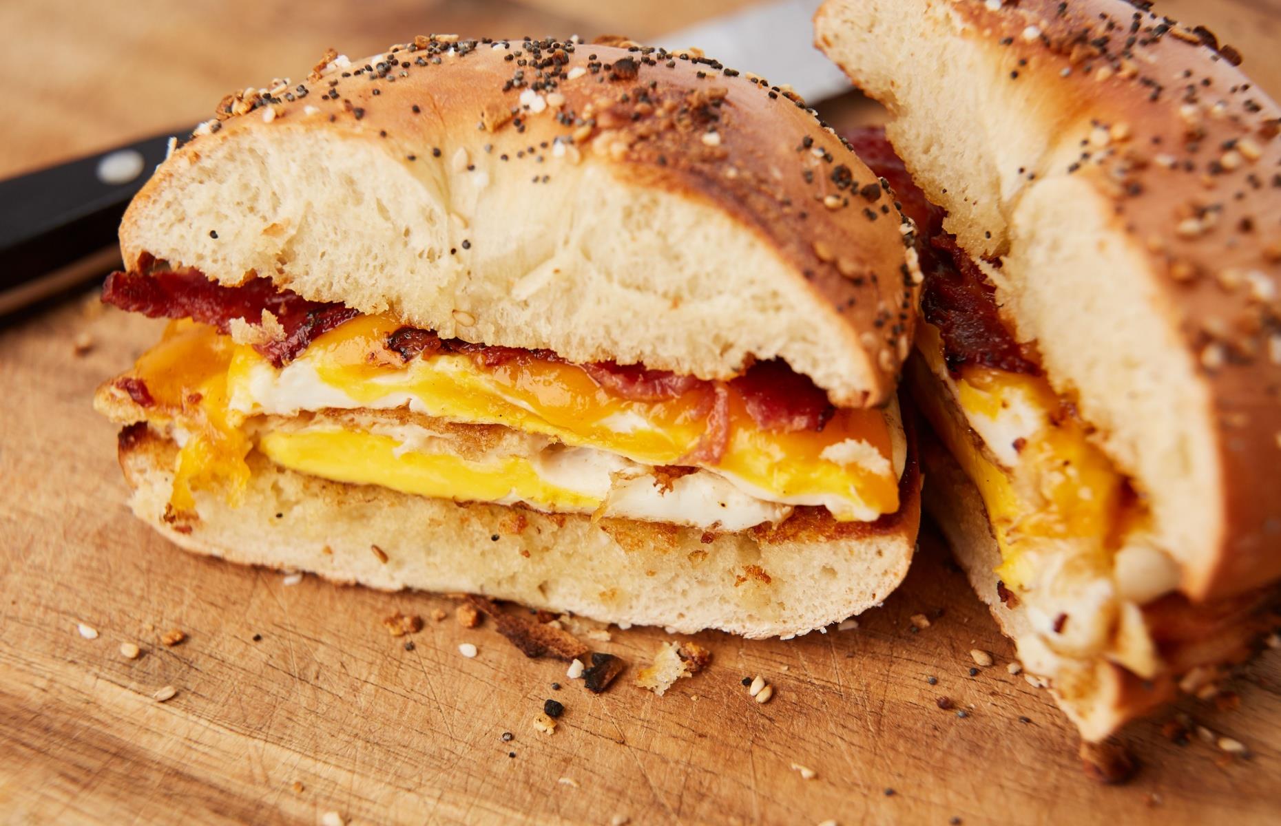 Connecticut: bacon, egg, and cheese sandwich