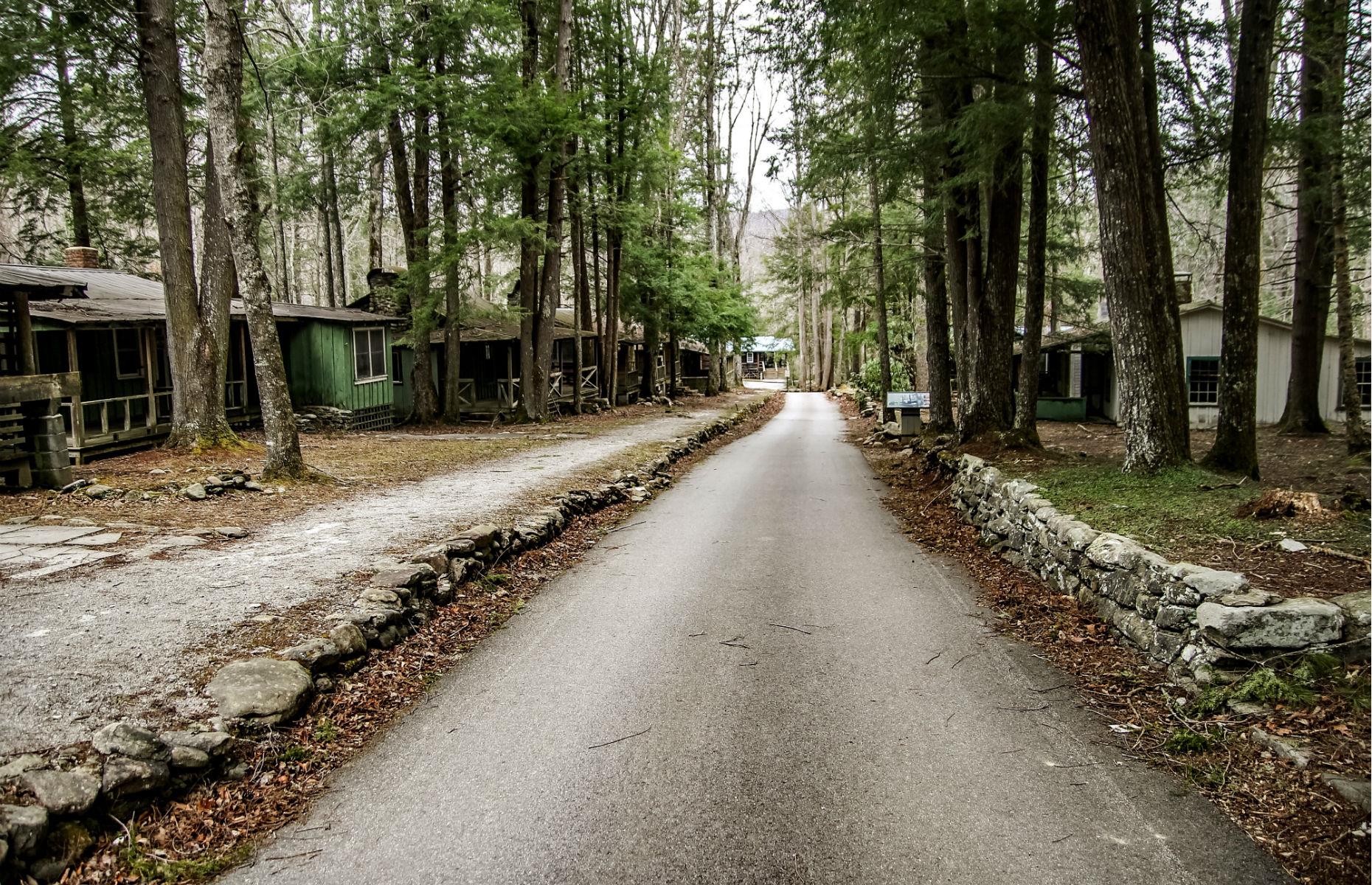 The ghost town of Elkmont, Tennessee, USA