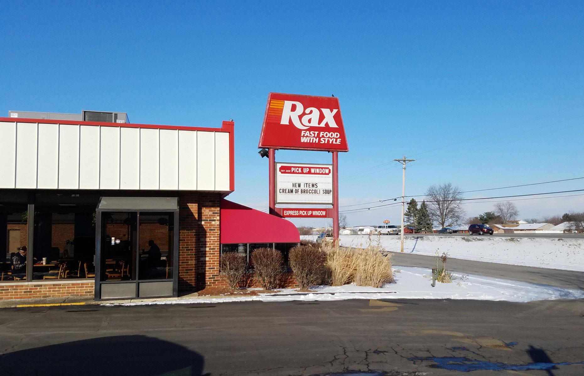 Rax Roast Beef, current US locations: 8