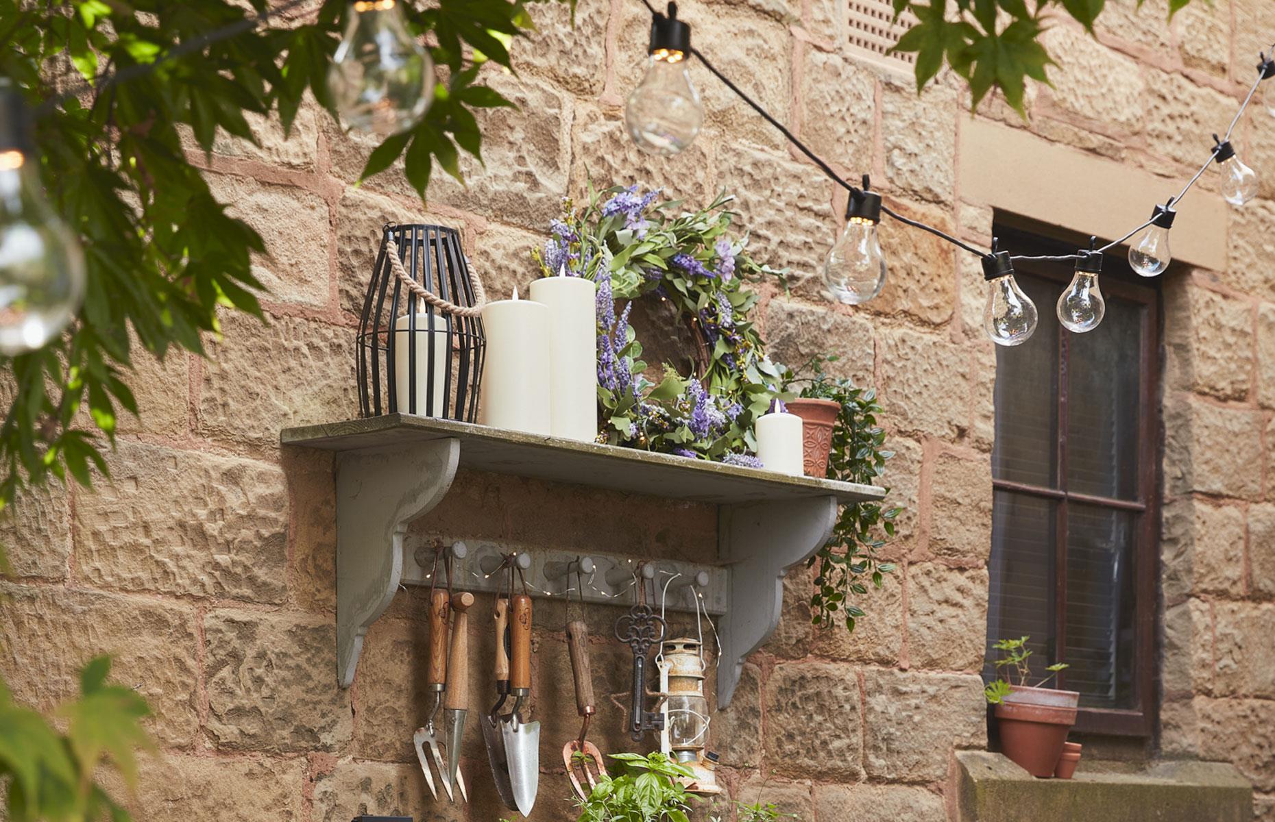 Mount a hallway shelf