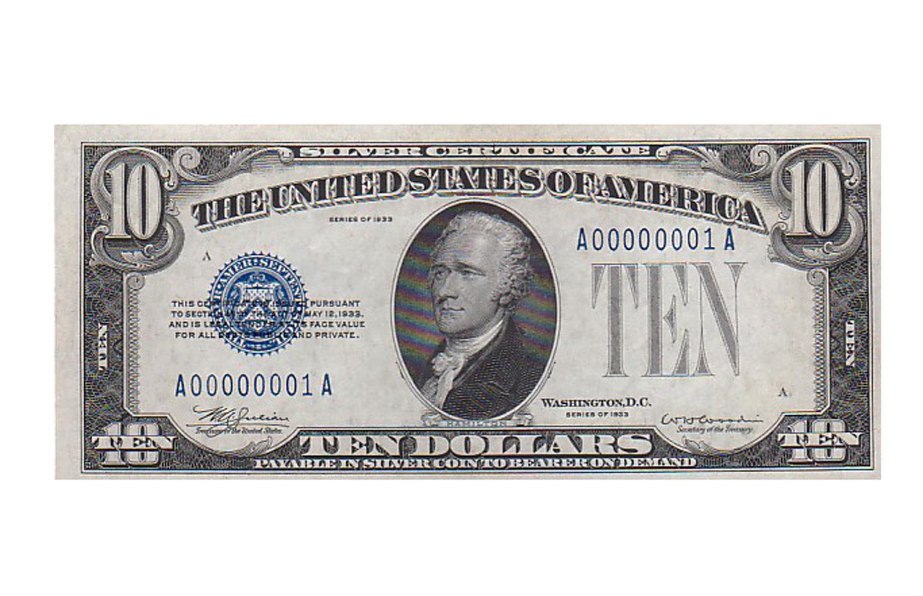USA 1931 Rare $10 Silver Certificate – $500,000 (£402k)
