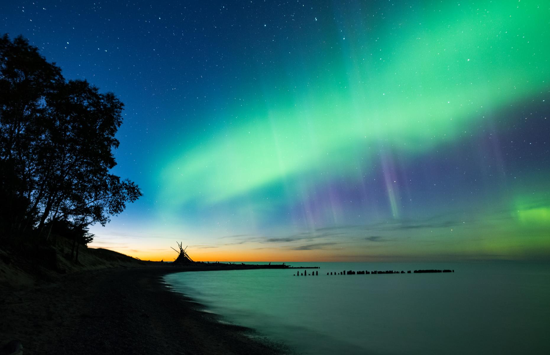 Northern Lights, Lake Superior, Minnesota 