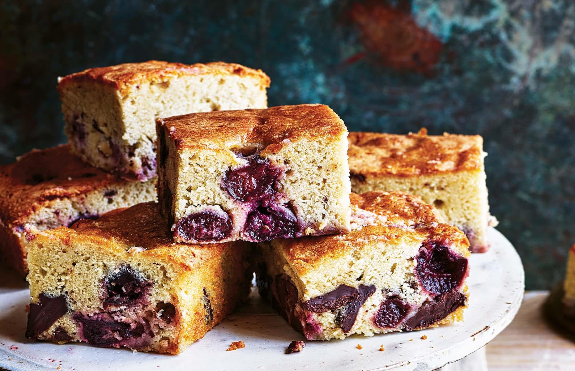 Dark chocolate and cherry bake