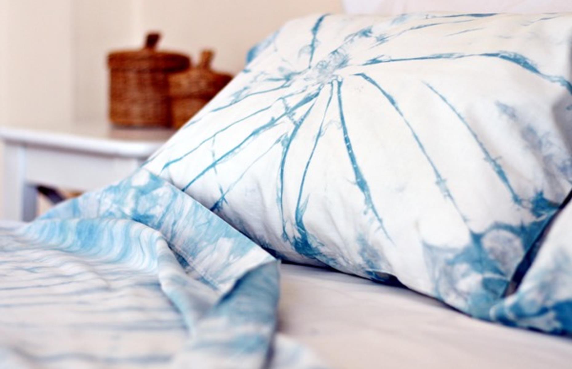 Shibori bed linen