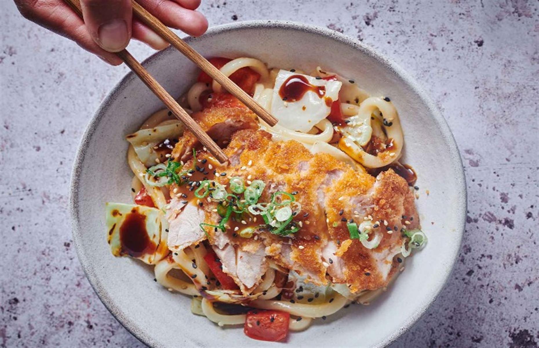 41. Chicken katsu noodles
