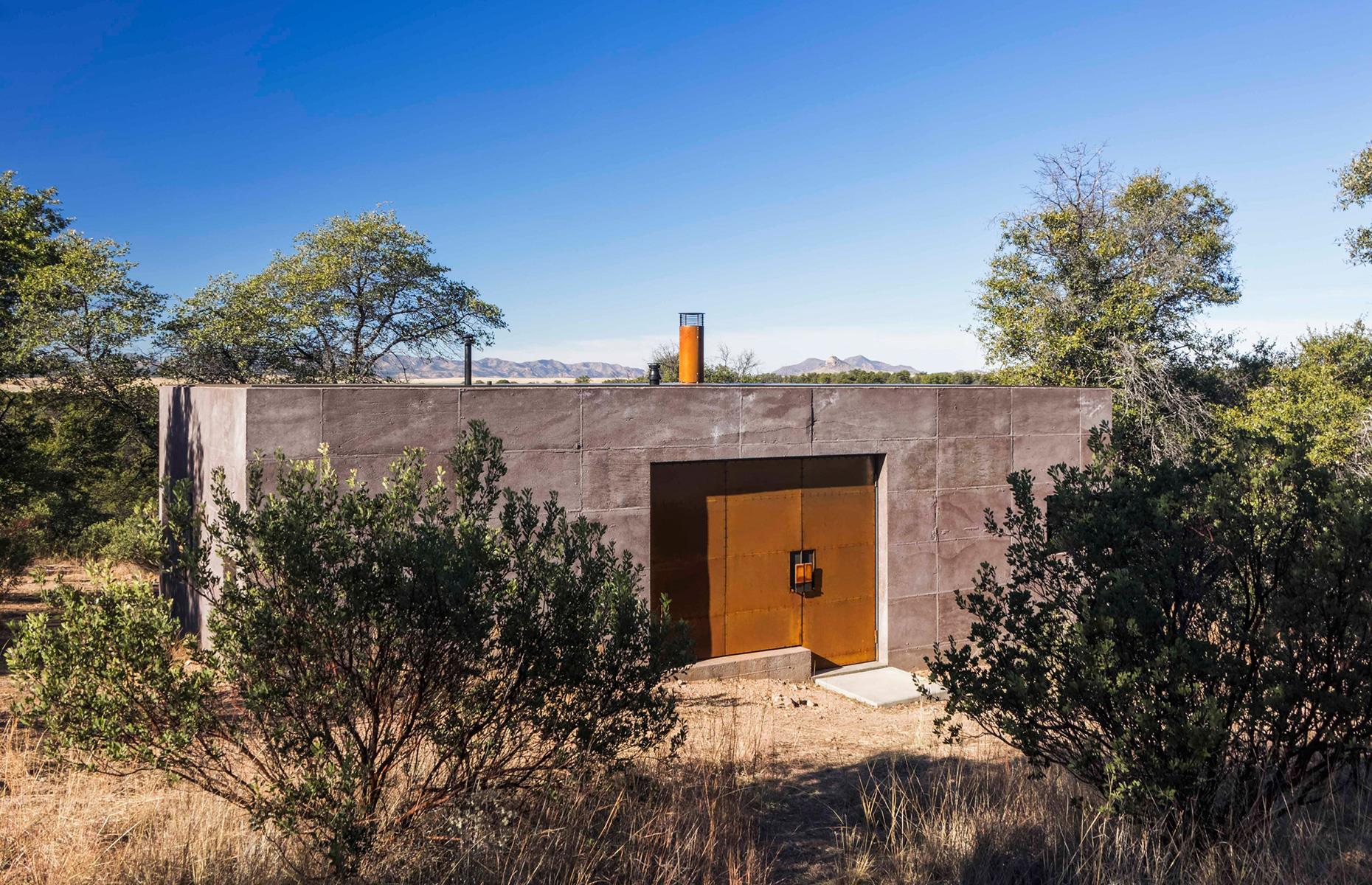 Secure desert house, Arizona, USA