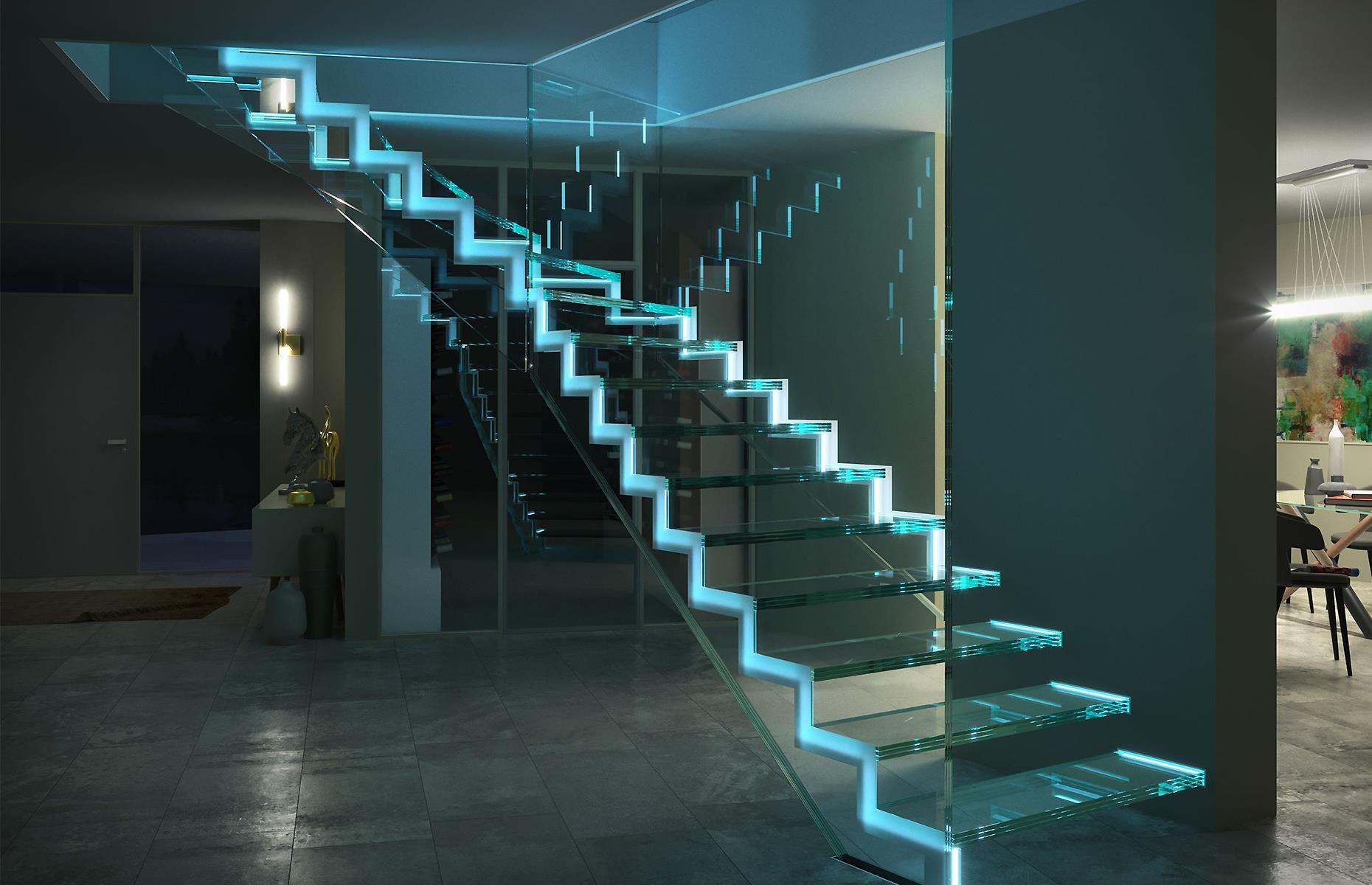 Illuminated staircase