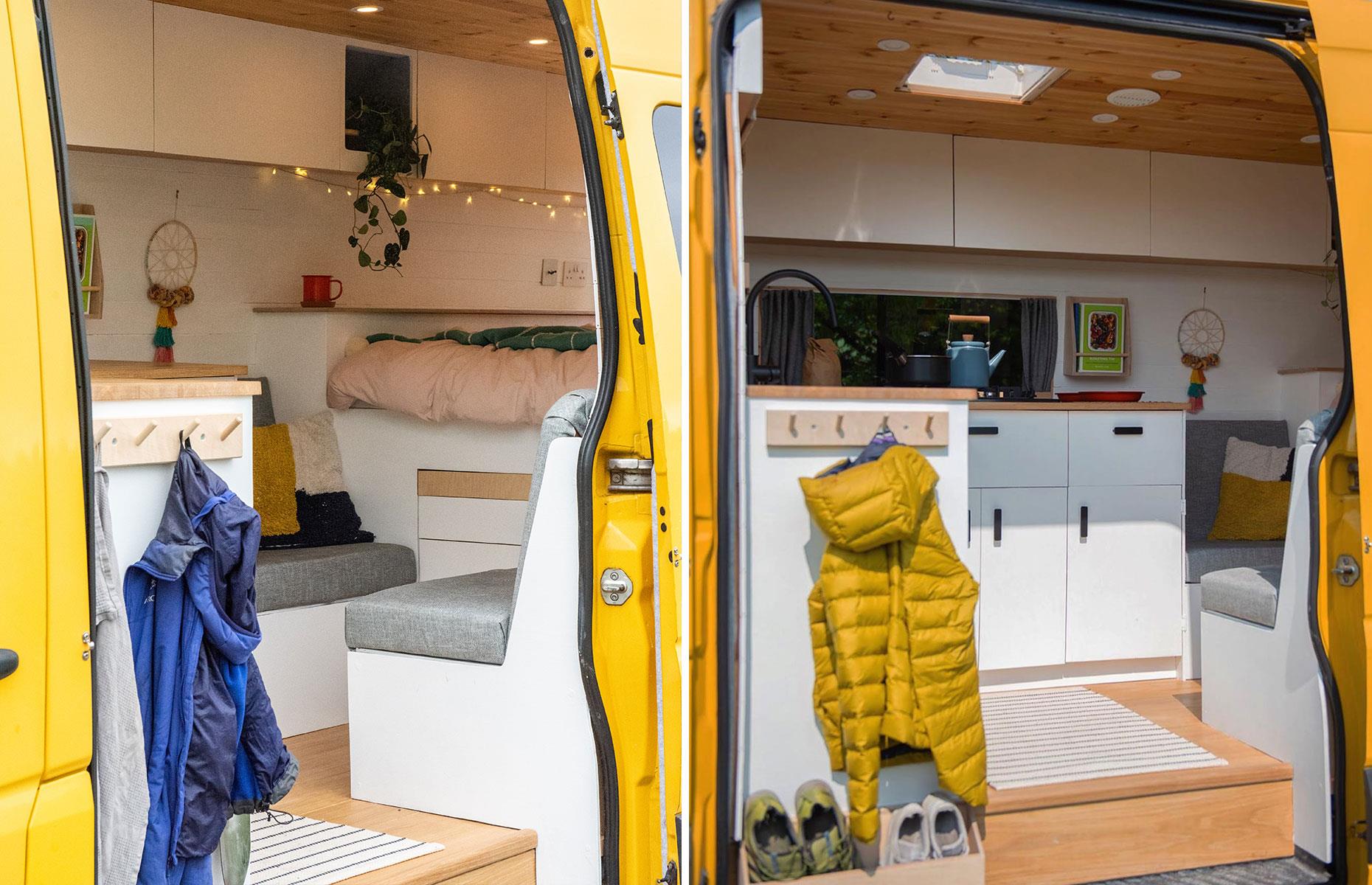 Yellow Sprinter van: after