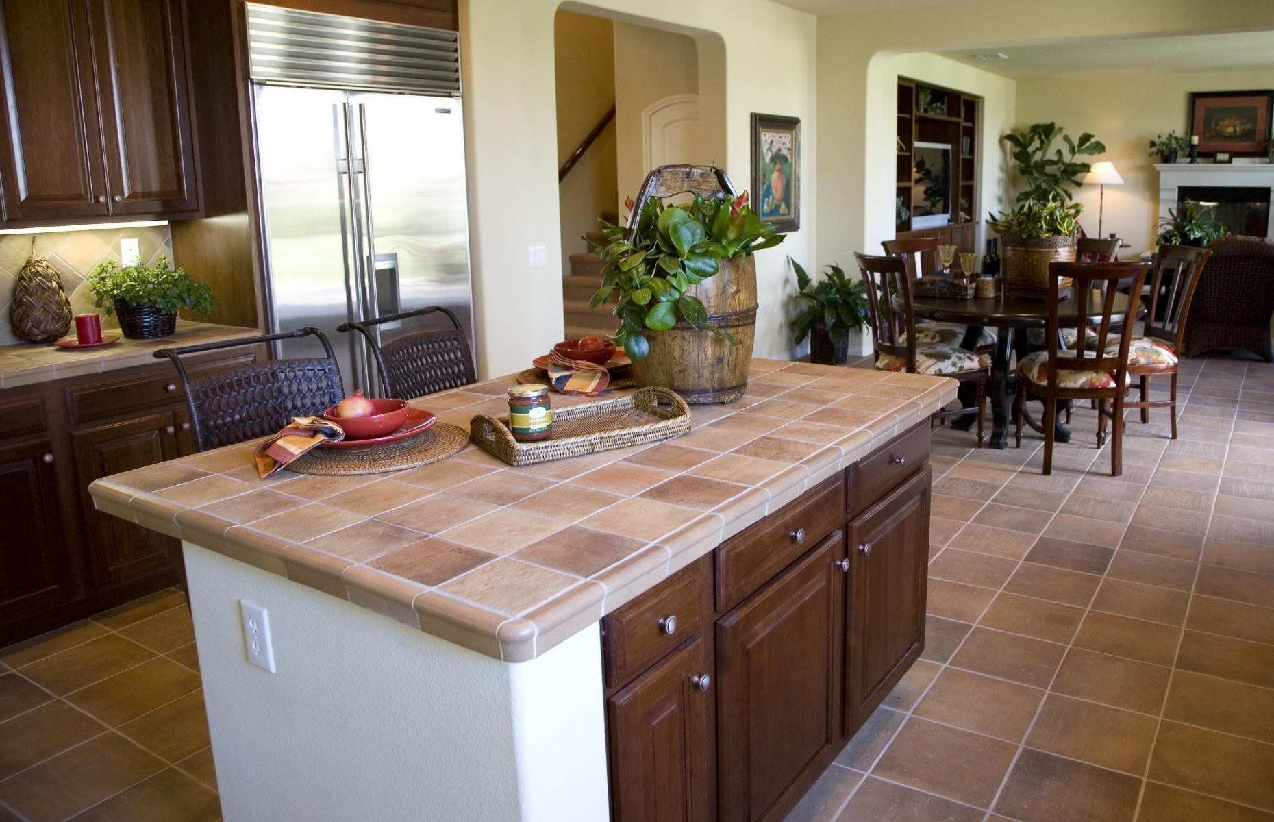 Tiled countertops