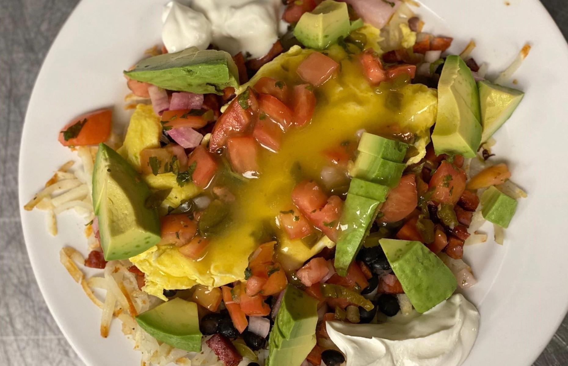 Rhode Island: huevos rancheros, Miss Lorraine Diner, Pawtucket