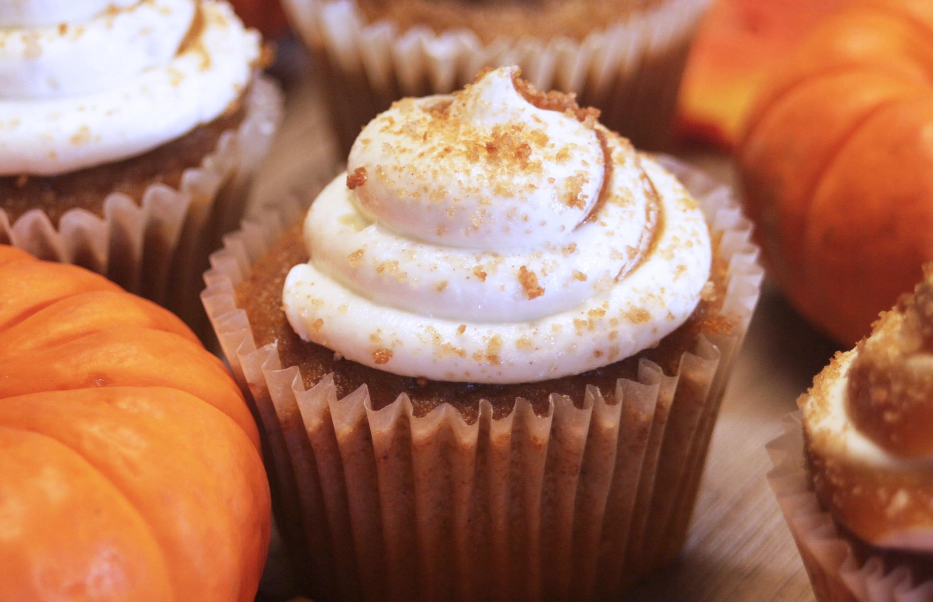 Spiced pumpkin cupcakes