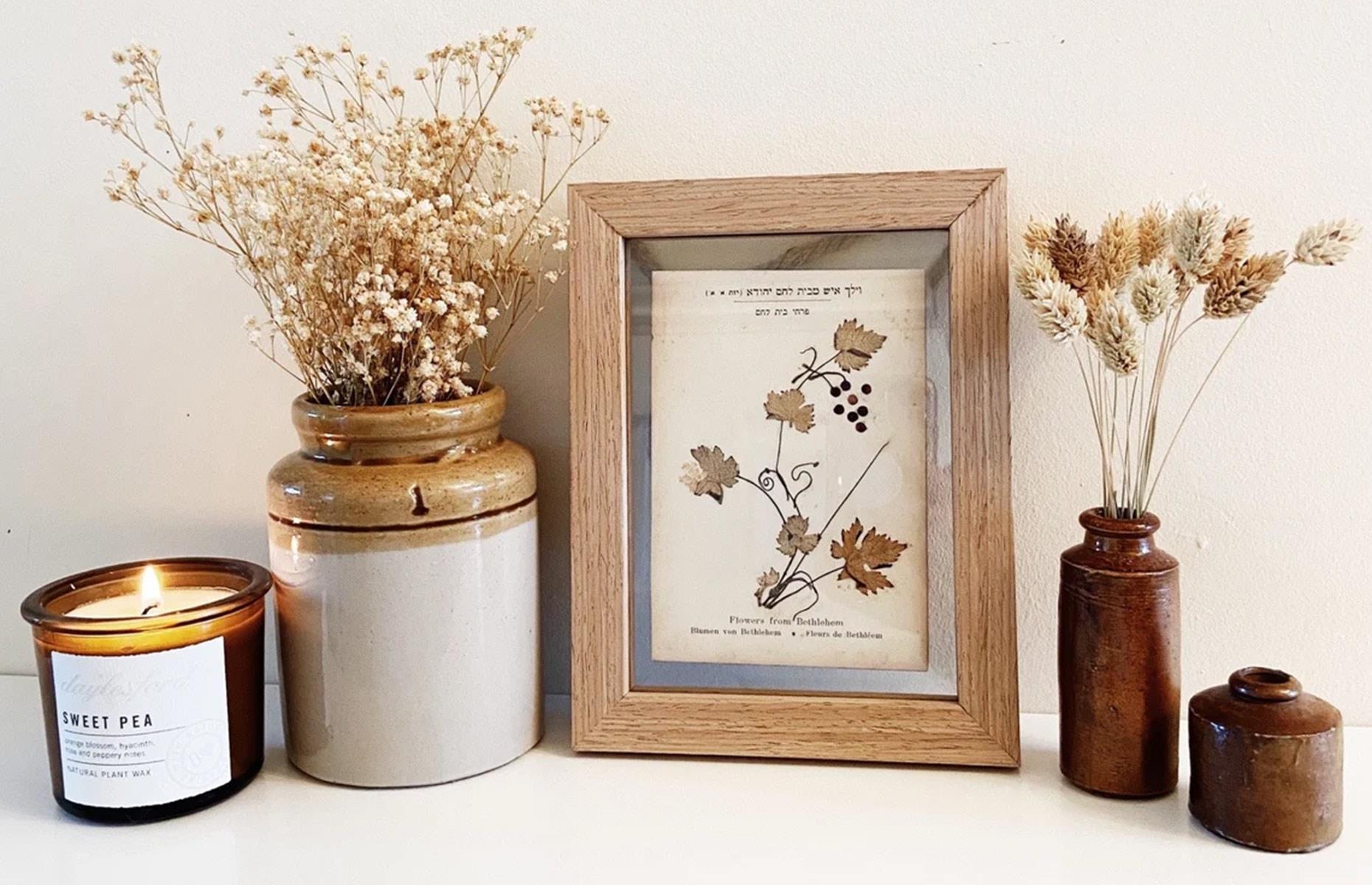 Create pressed flower artwork