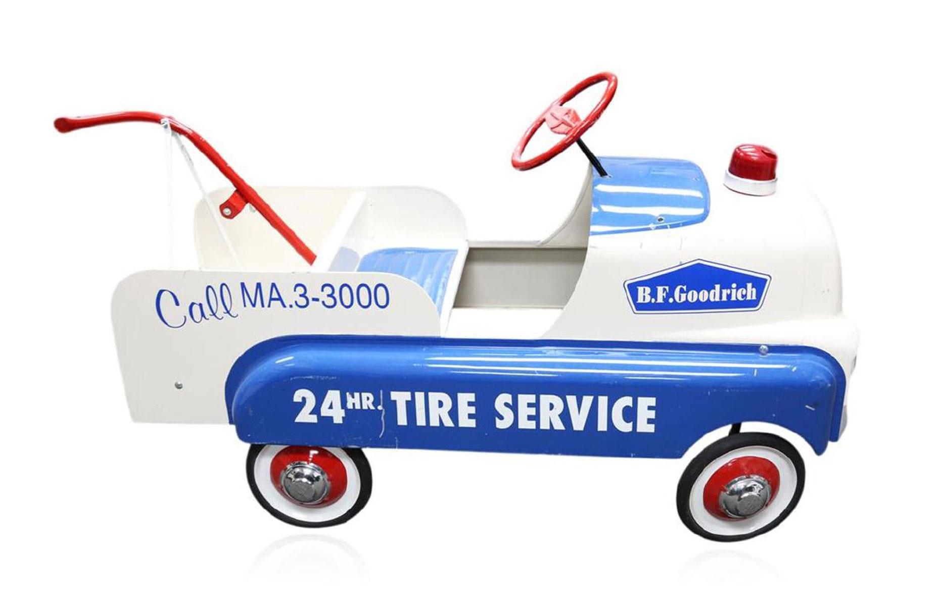 1948 – B. F. Goodrich 24 Hour Tire Service Wagon Pedal Car: $3,750 (£2.8k)
