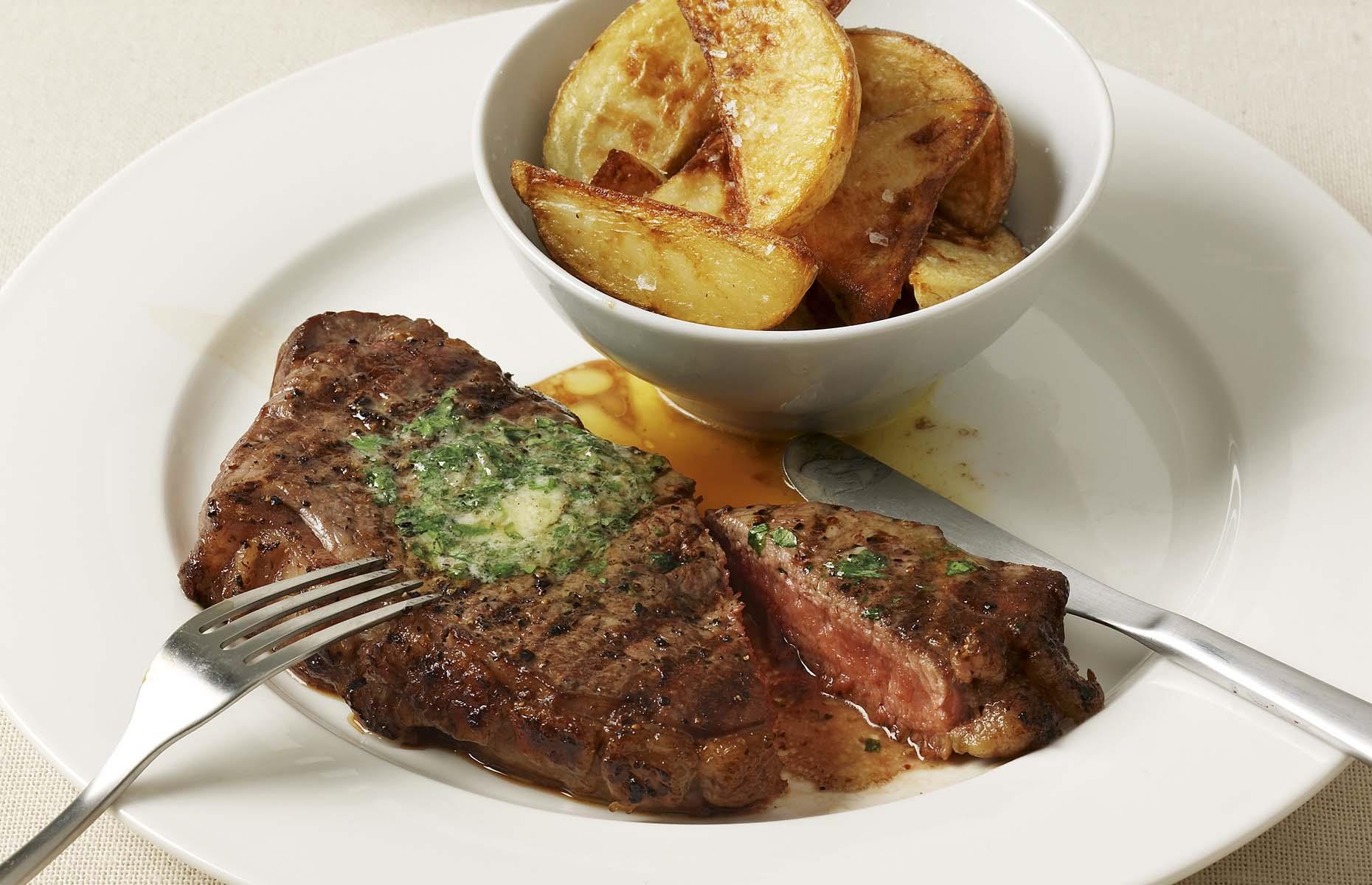 Steak with garlic butter