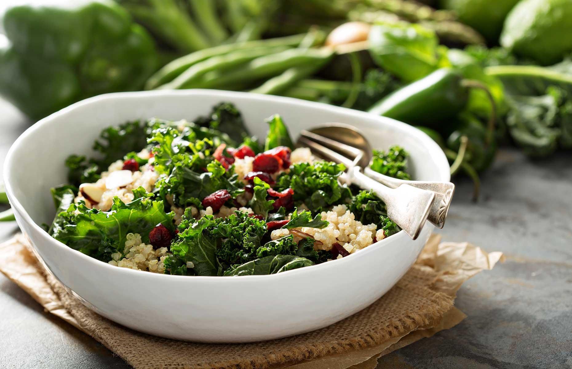 Tenderise kale by massaging it